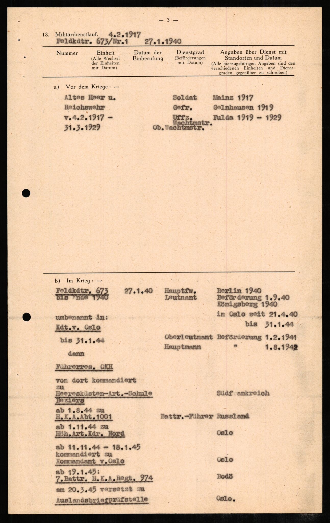 Forsvaret, Forsvarets overkommando II, RA/RAFA-3915/D/Db/L0004: CI Questionaires. Tyske okkupasjonsstyrker i Norge. Tyskere., 1945-1946, p. 477