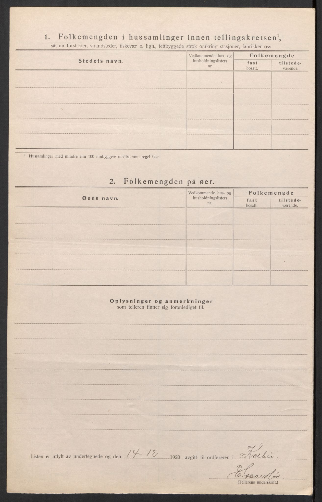 SAH, 1920 census for Kolbu, 1920, p. 17