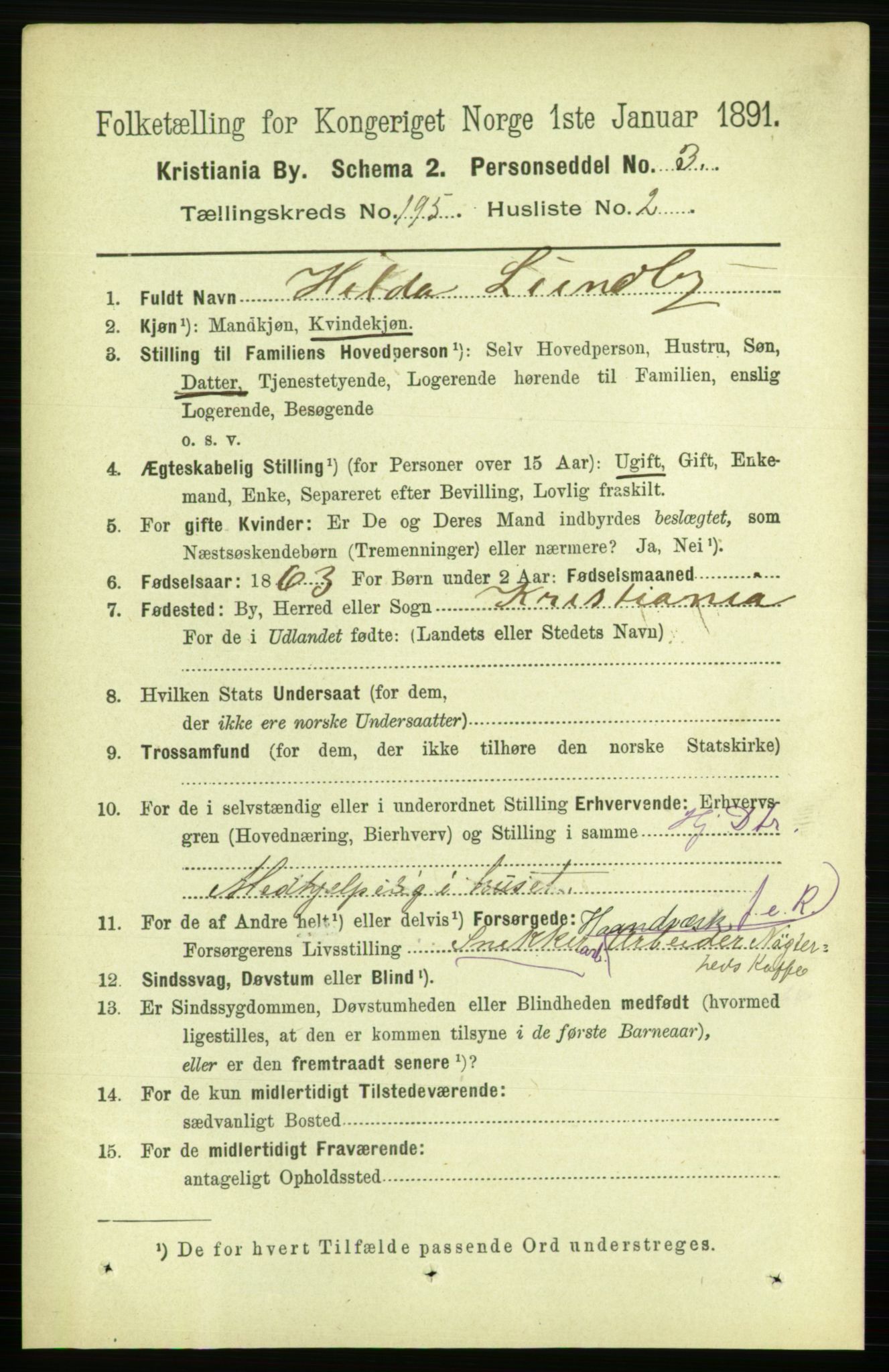 RA, 1891 census for 0301 Kristiania, 1891, p. 117507