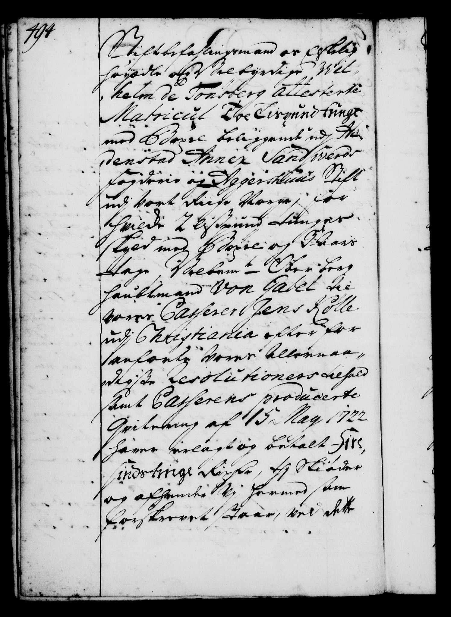 Rentekammeret, Kammerkanselliet, AV/RA-EA-3111/G/Gg/Gga/L0001: Norsk ekspedisjonsprotokoll med register (merket RK 53.1), 1720-1723, p. 494