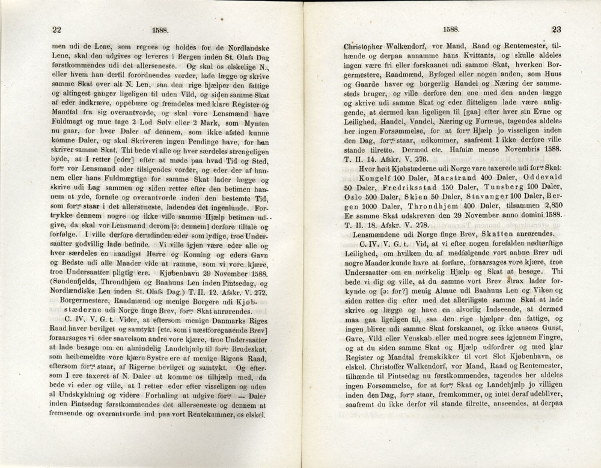 Publikasjoner utgitt av Det Norske Historiske Kildeskriftfond, PUBL/-/-/-: Norske Rigs-Registranter, bind 3, 1588-1602, p. 22-23