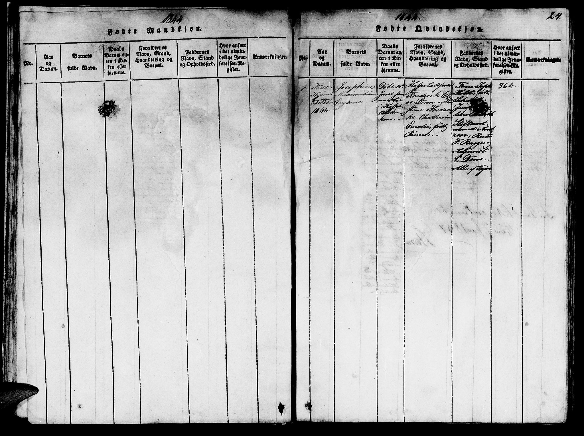 Ministerialprotokoller, klokkerbøker og fødselsregistre - Sør-Trøndelag, SAT/A-1456/623/L0478: Parish register (copy) no. 623C01, 1815-1873, p. 24