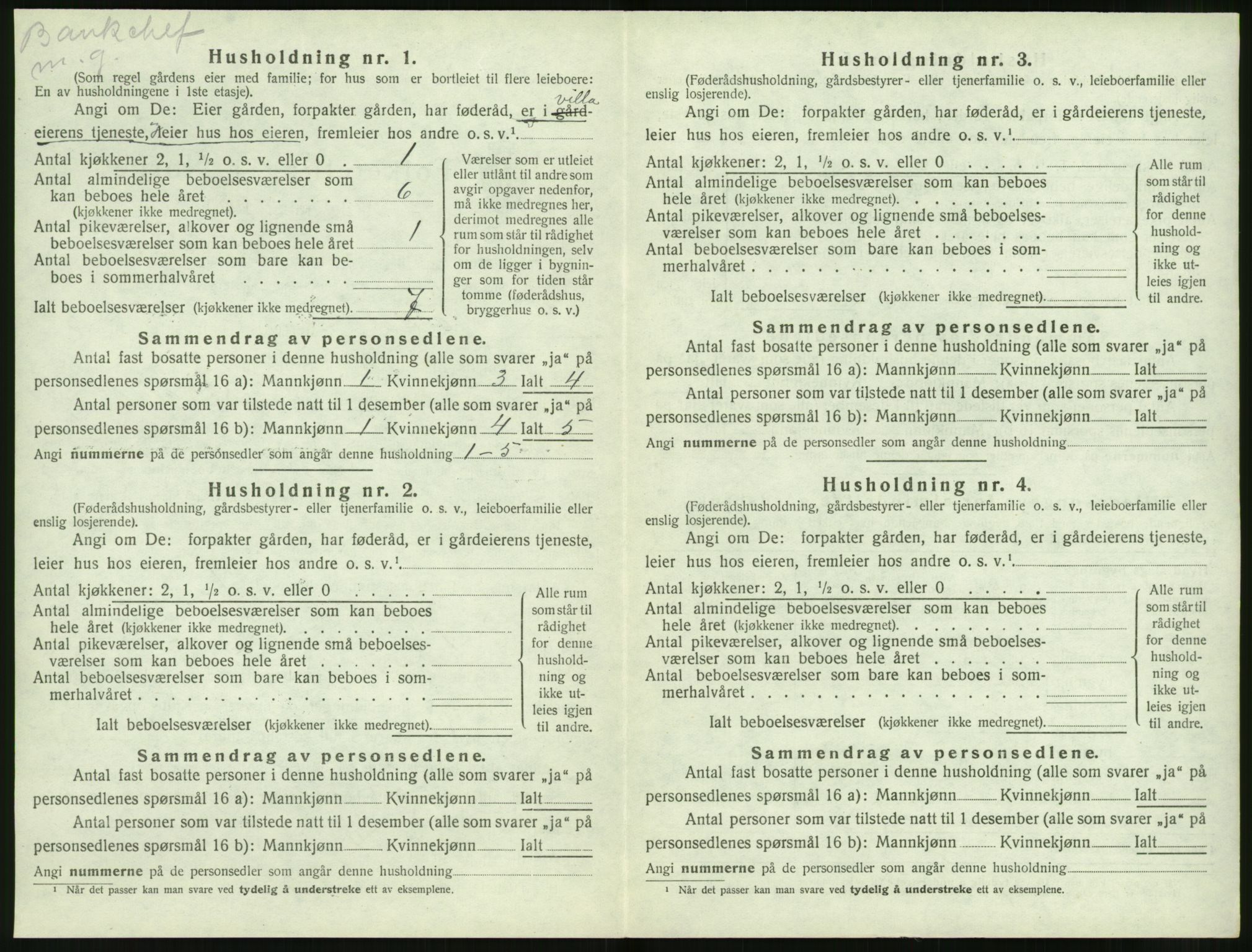 SAT, 1920 census for Volda, 1920, p. 515