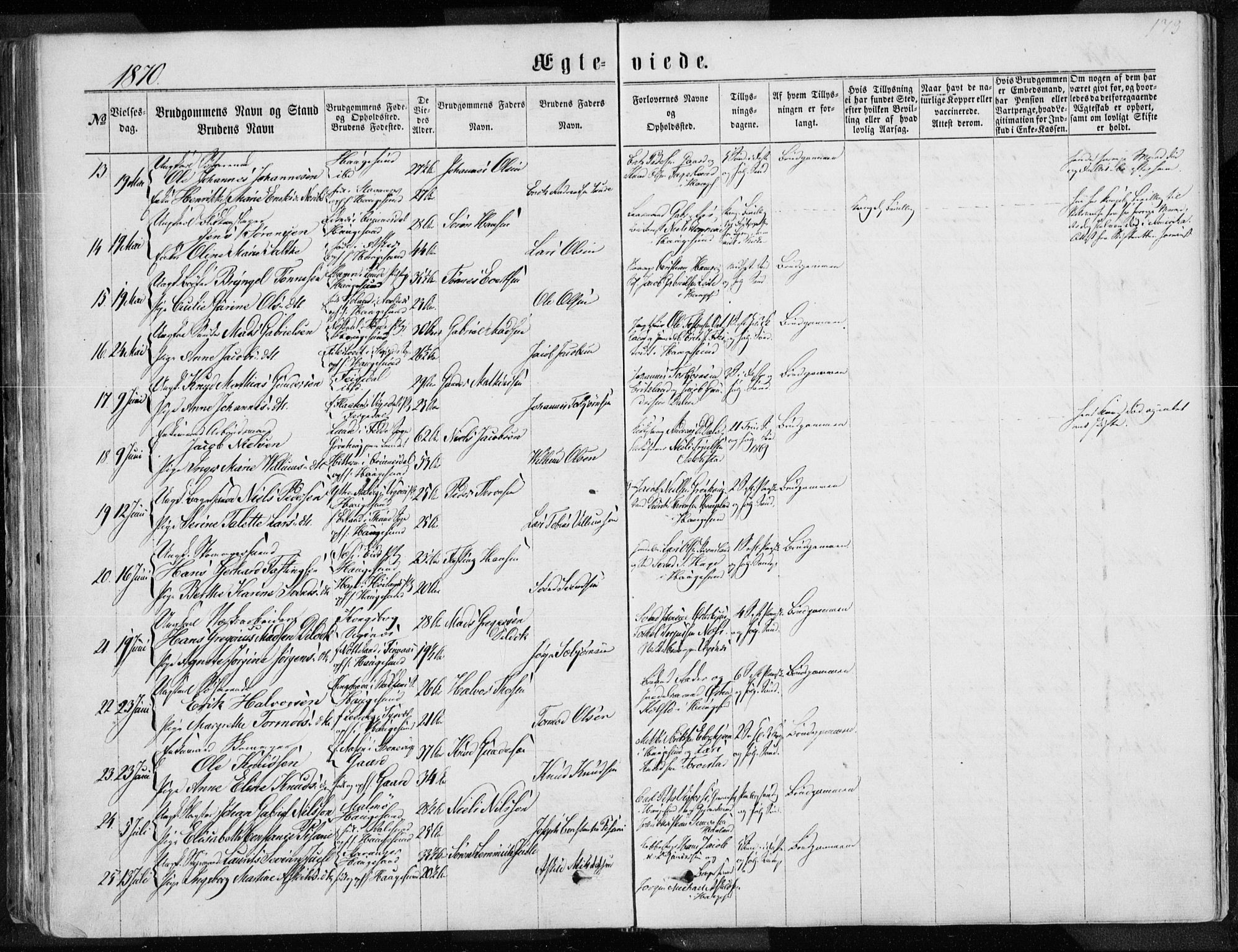 Torvastad sokneprestkontor, AV/SAST-A -101857/H/Ha/Haa/L0012: Parish register (official) no. A 12.1, 1867-1877, p. 174