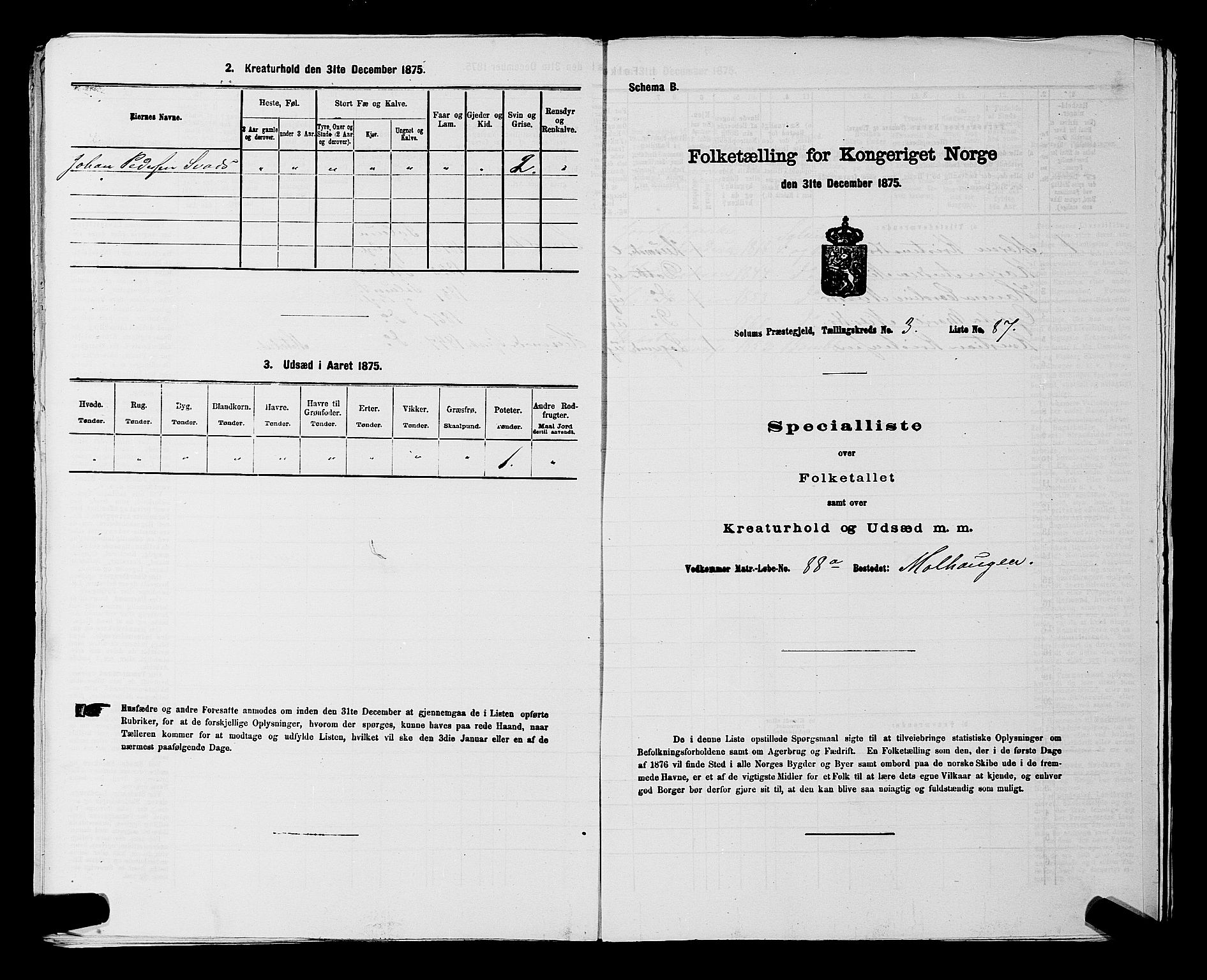 SAKO, 1875 census for 0818P Solum, 1875, p. 648