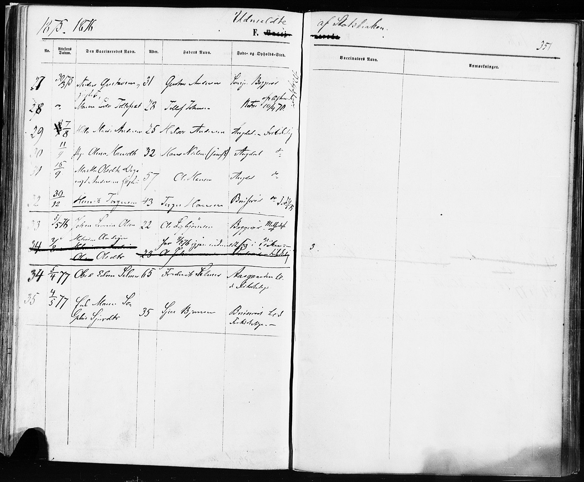 Borre kirkebøker, SAKO/A-338/F/Fa/L0008: Parish register (official) no. I 8, 1868-1877, p. 351