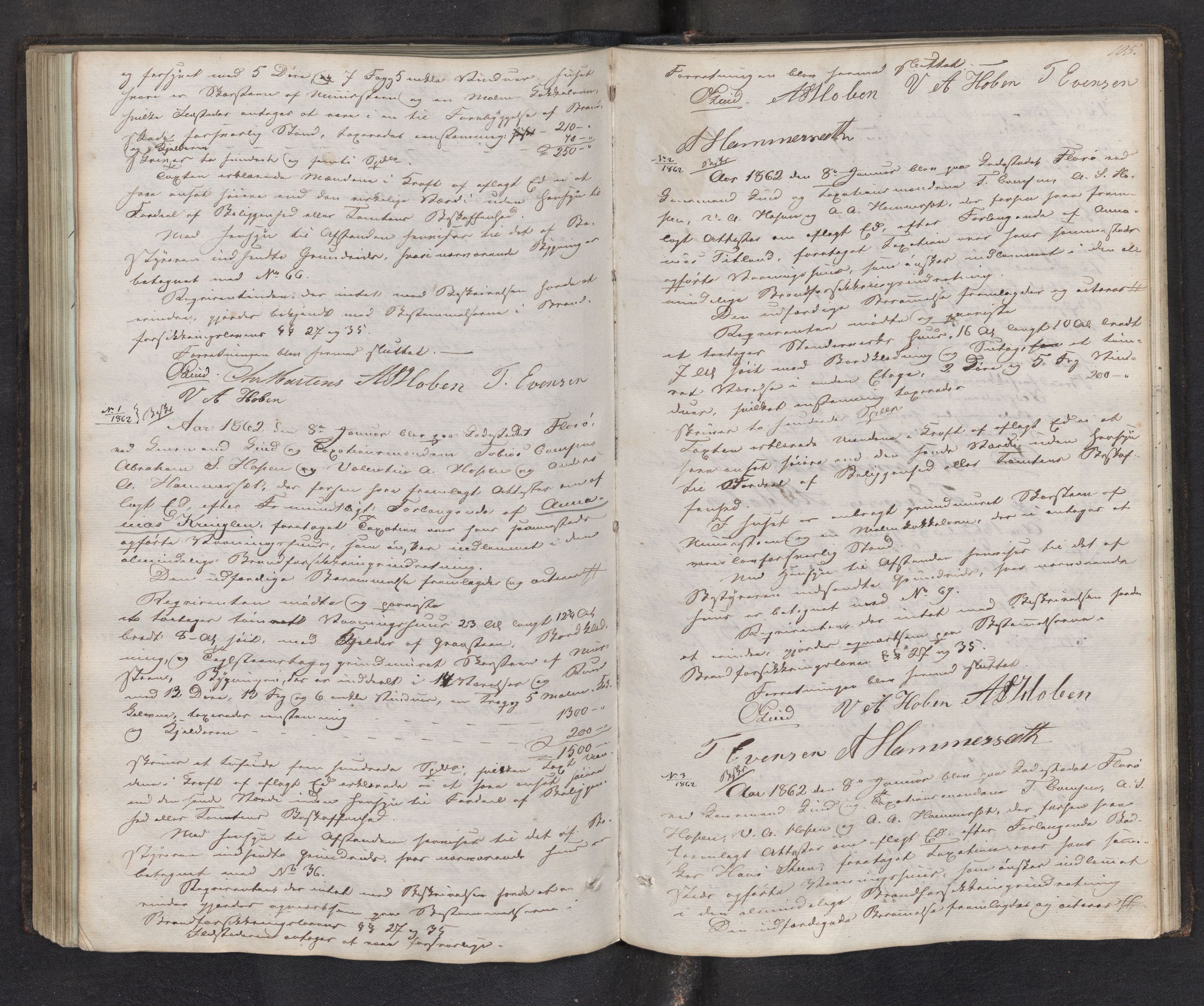 Lensmannen i Kinn, AV/SAB-A-28801/0012/L0001: Branntakstprotokoll, 1846-1864, p. 104b-105a