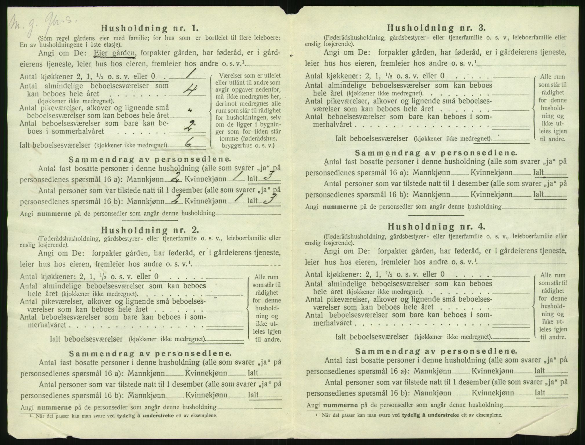 SAST, 1920 census for Forsand, 1920, p. 42