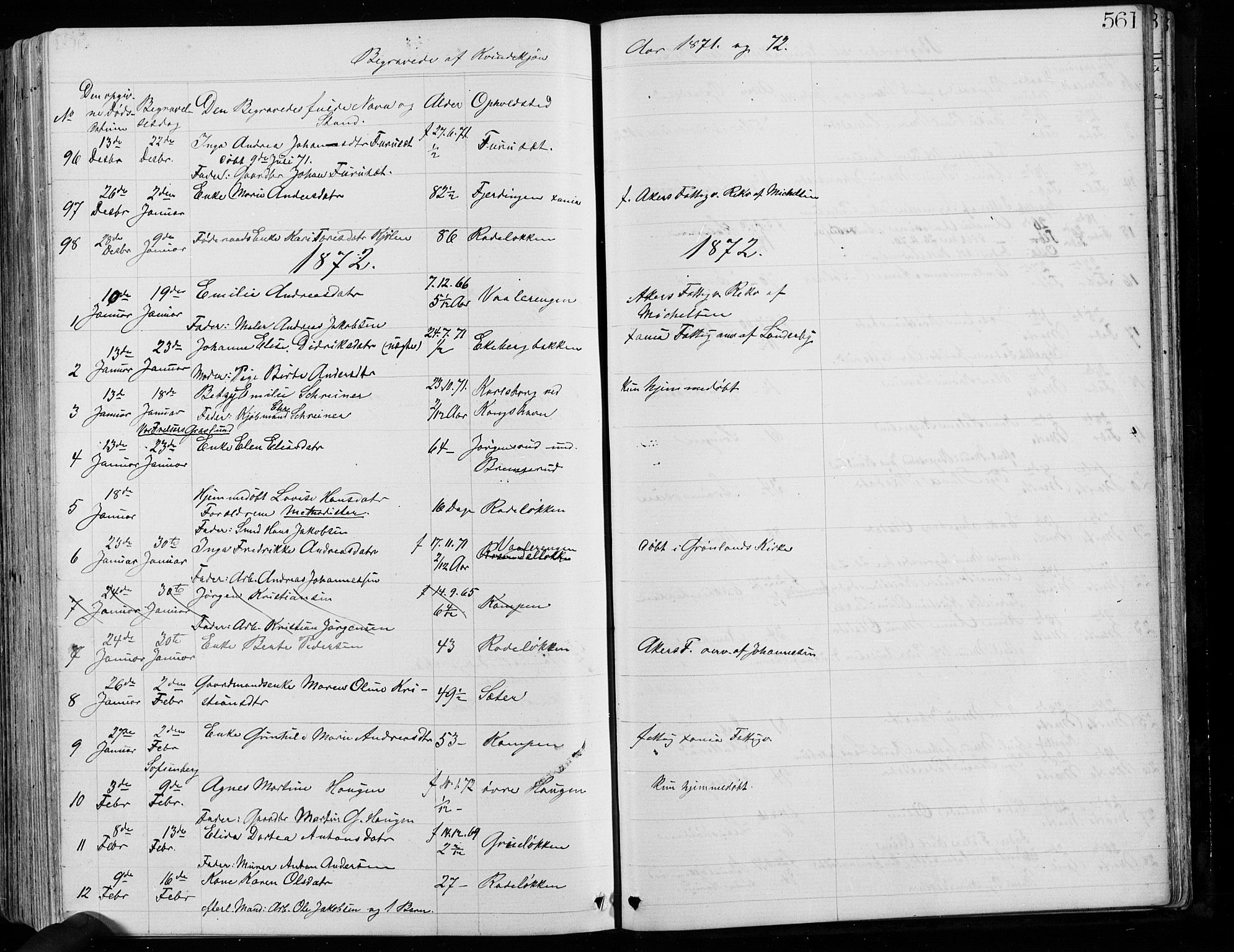 Østre Aker prestekontor Kirkebøker, SAO/A-10840/G/Ga/L0003: Parish register (copy) no. I 3, 1868-1913, p. 561