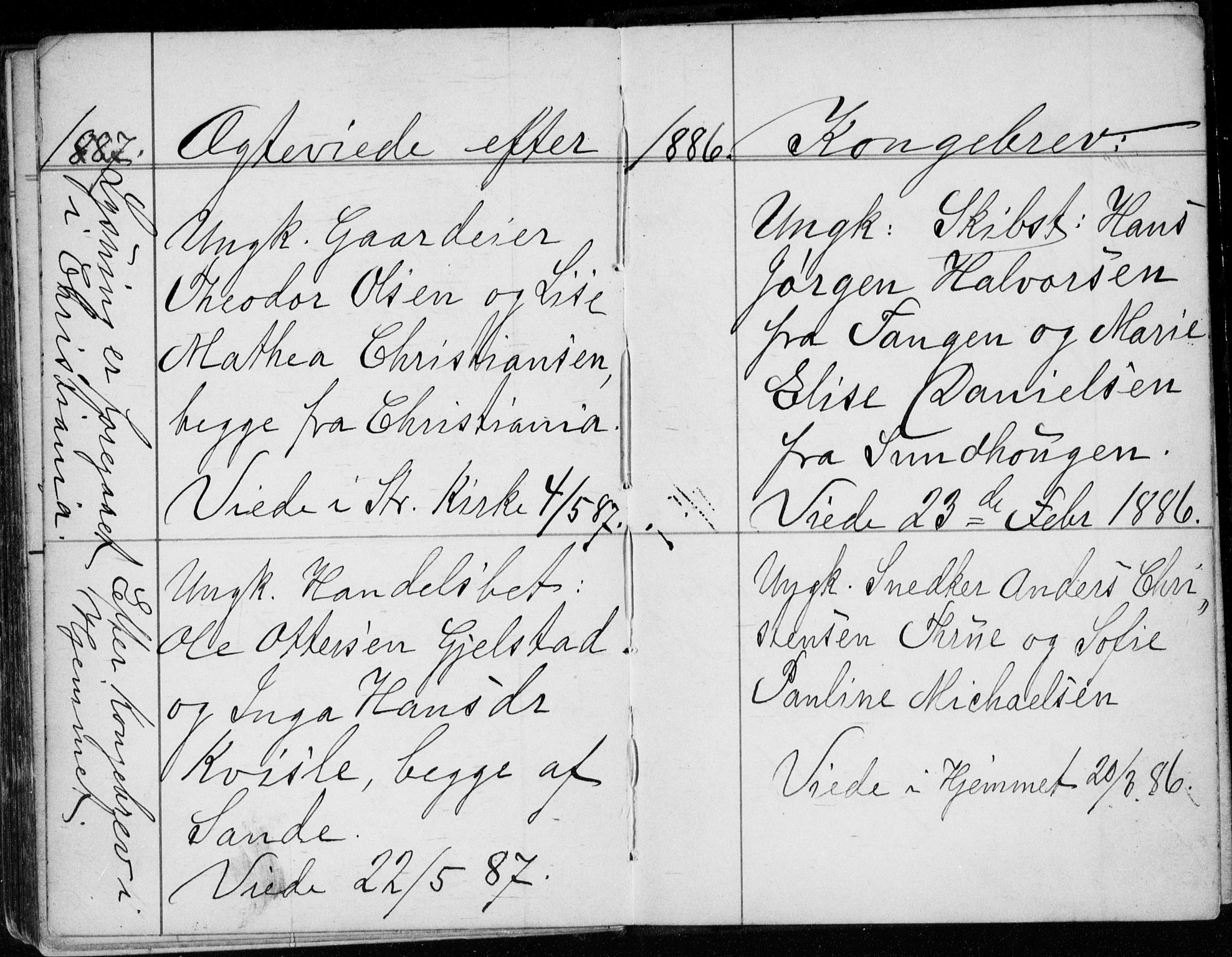Strømsø kirkebøker, AV/SAKO-A-246/H/Ha/L0007: Banns register no. 7, 1884-1896