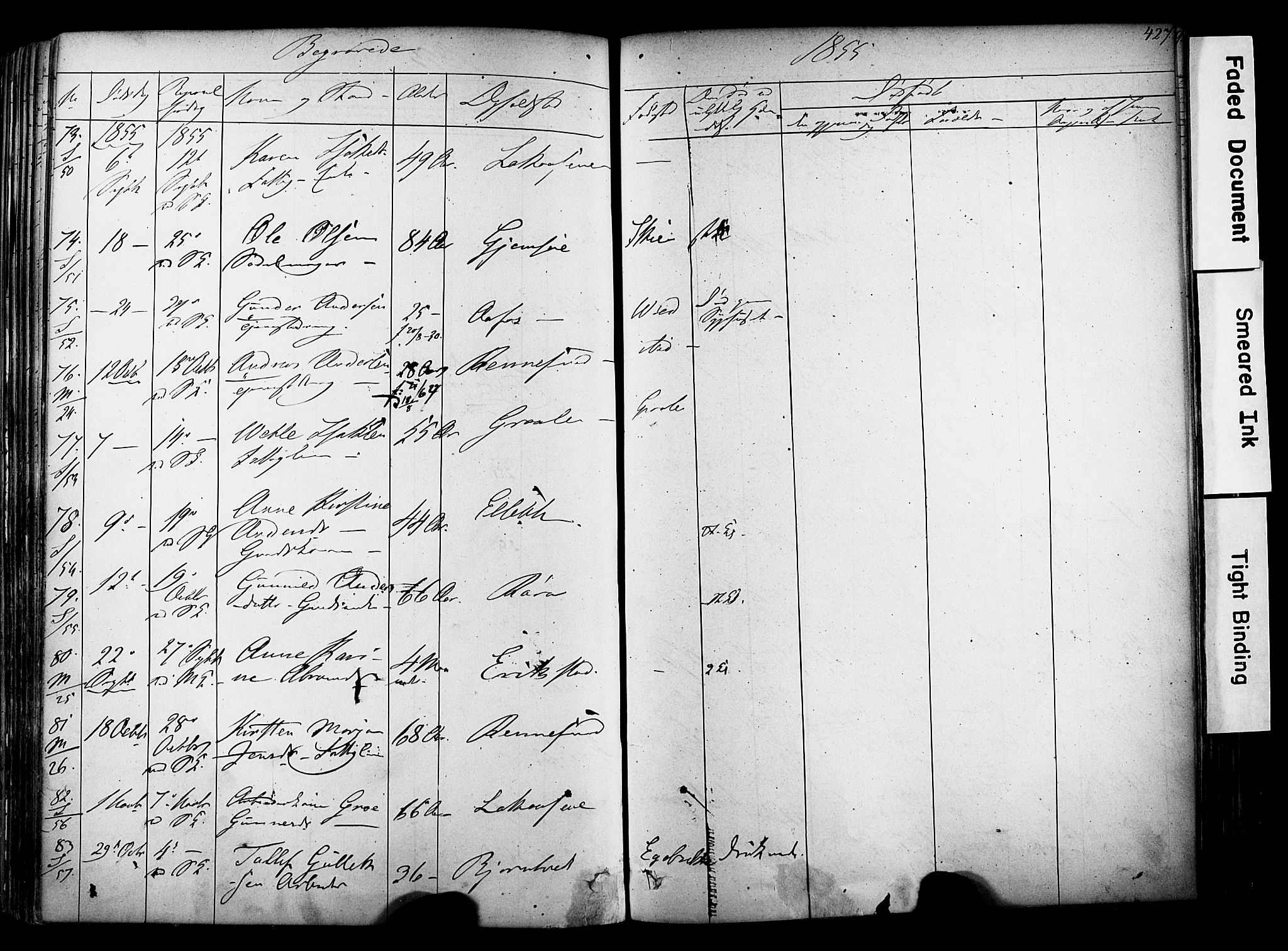 Solum kirkebøker, AV/SAKO-A-306/F/Fa/L0006: Parish register (official) no. I 6, 1844-1855, p. 427