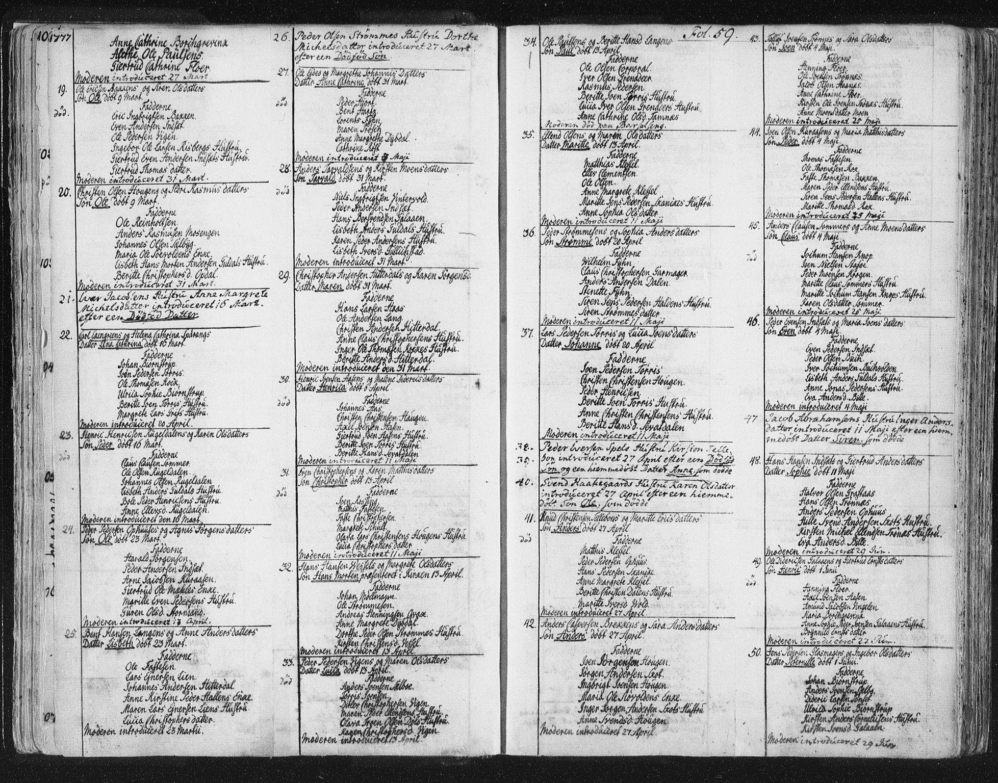 Ministerialprotokoller, klokkerbøker og fødselsregistre - Sør-Trøndelag, AV/SAT-A-1456/681/L0926: Parish register (official) no. 681A04, 1767-1797, p. 59