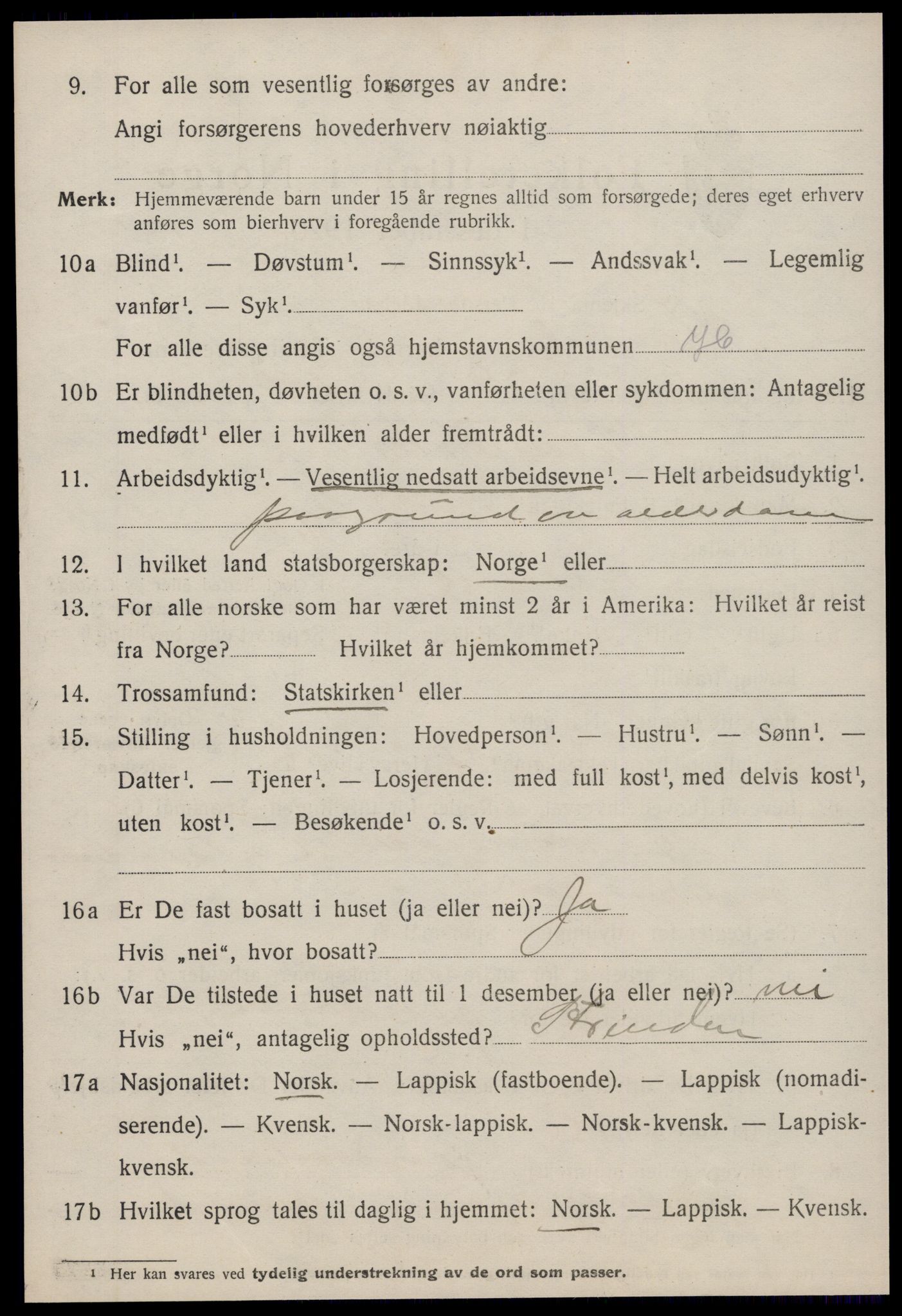 SAT, 1920 census for Hemne, 1920, p. 4671