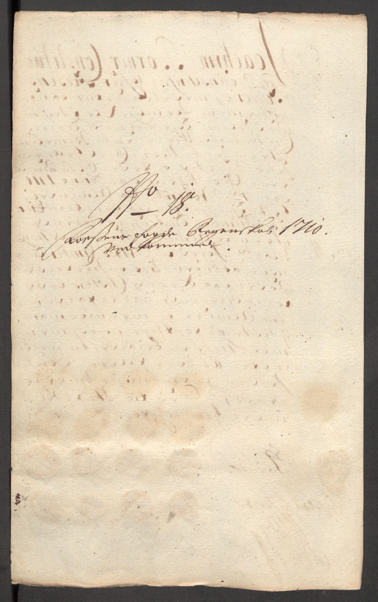 Rentekammeret inntil 1814, Reviderte regnskaper, Fogderegnskap, AV/RA-EA-4092/R57/L3859: Fogderegnskap Fosen, 1710, p. 140