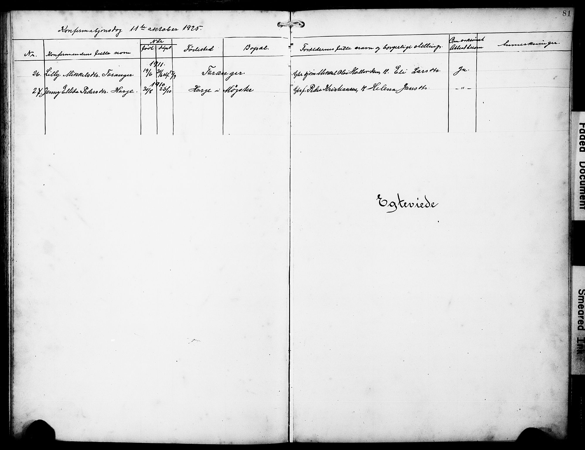 Austevoll sokneprestembete, AV/SAB-A-74201/H/Ha/Hab/Haba/L0005: Parish register (copy) no. A 5, 1913-1925, p. 81