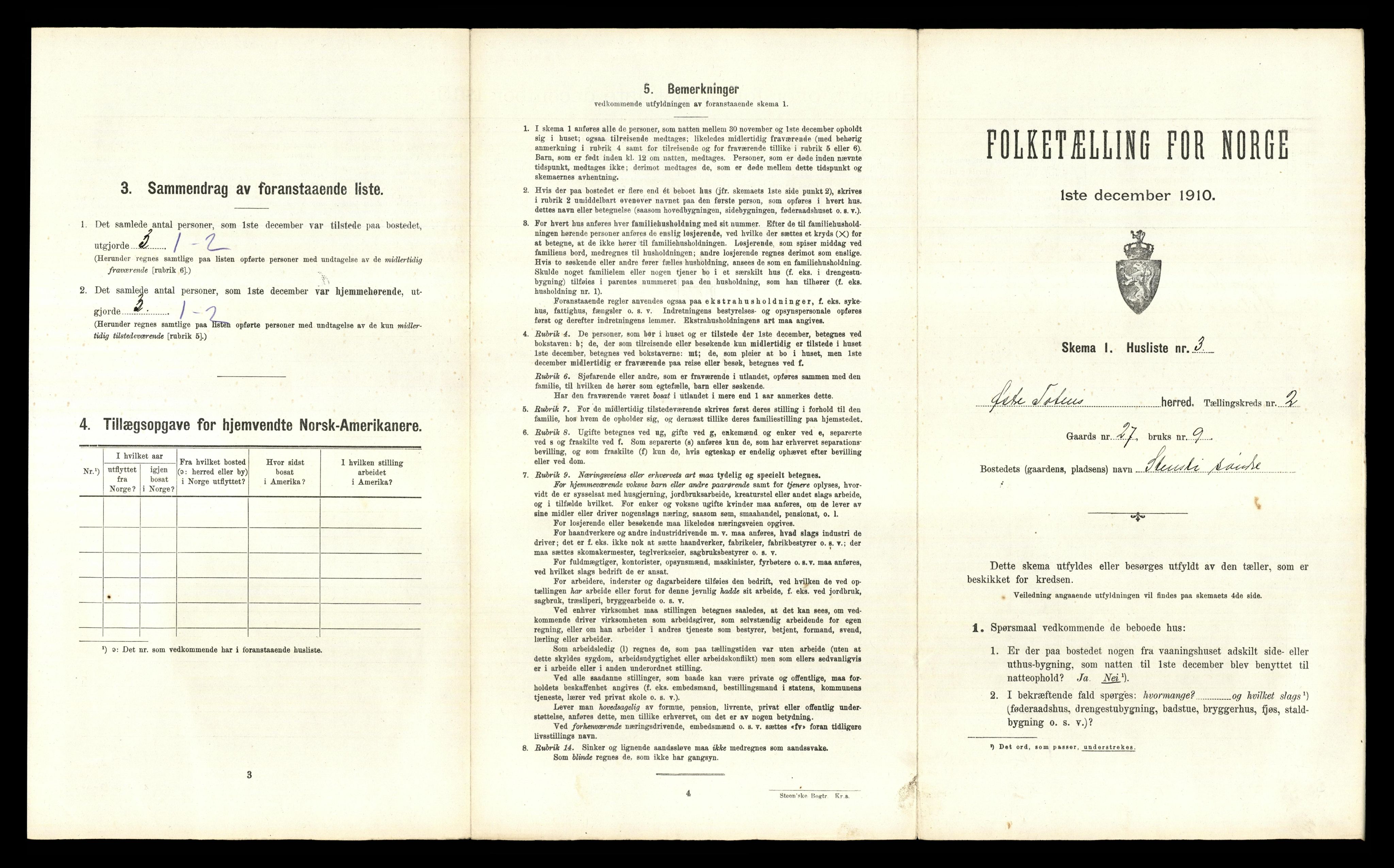 RA, 1910 census for Østre Toten, 1910, p. 237