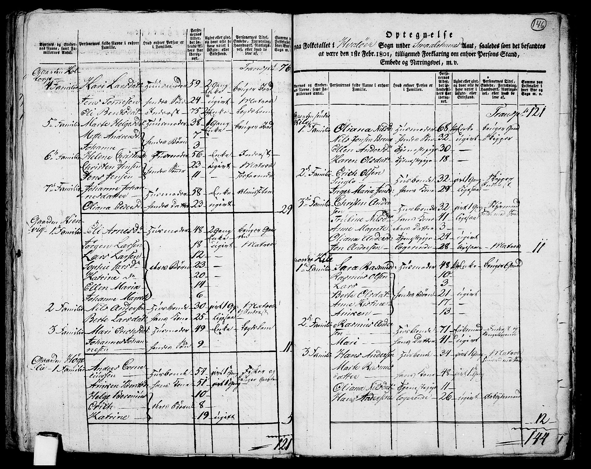 RA, 1801 census for 0111P Hvaler, 1801, p. 145b-146a