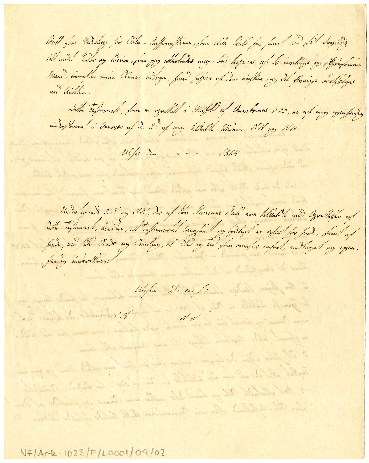 Diderik Maria Aalls brevsamling, NF/Ark-1023/F/L0001: D.M. Aalls brevsamling. A - B, 1738-1889, p. 70