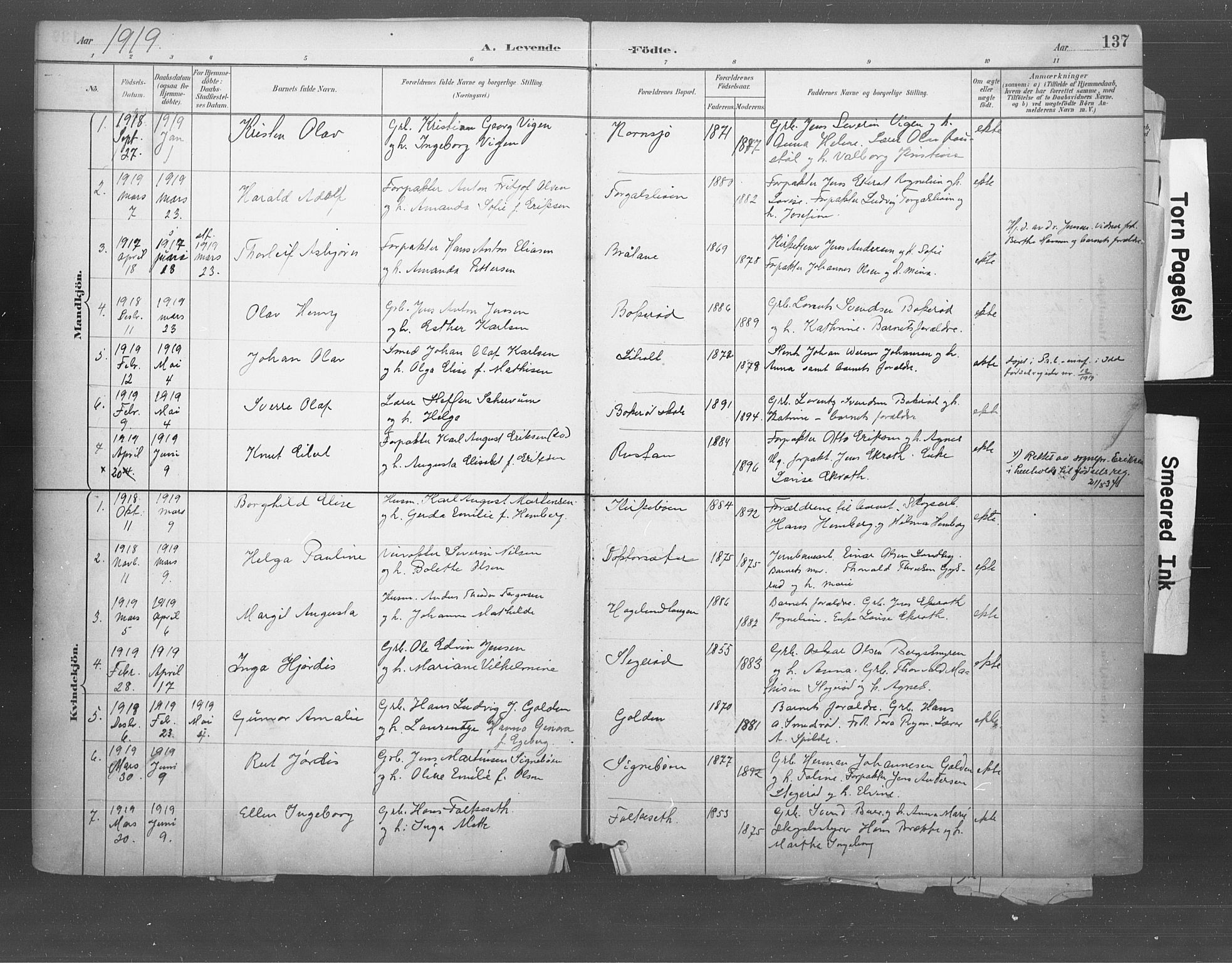 Idd prestekontor Kirkebøker, SAO/A-10911/F/Fb/L0002: Parish register (official) no. II 2, 1882-1923, p. 137