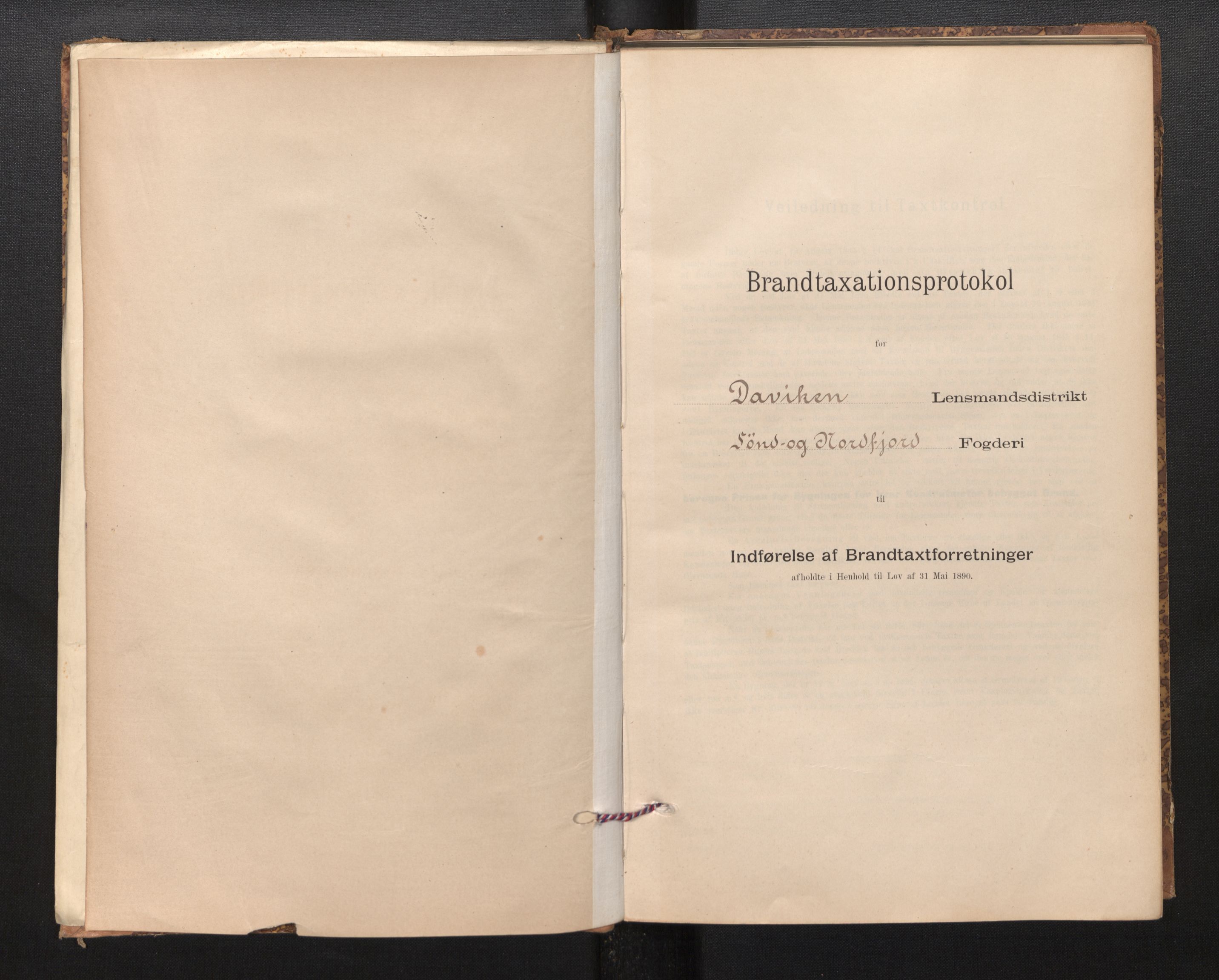 Lensmannen i Davik, AV/SAB-A-26801/0012/L0004: Branntakstprotokoll, skjematakst, 1894-1915