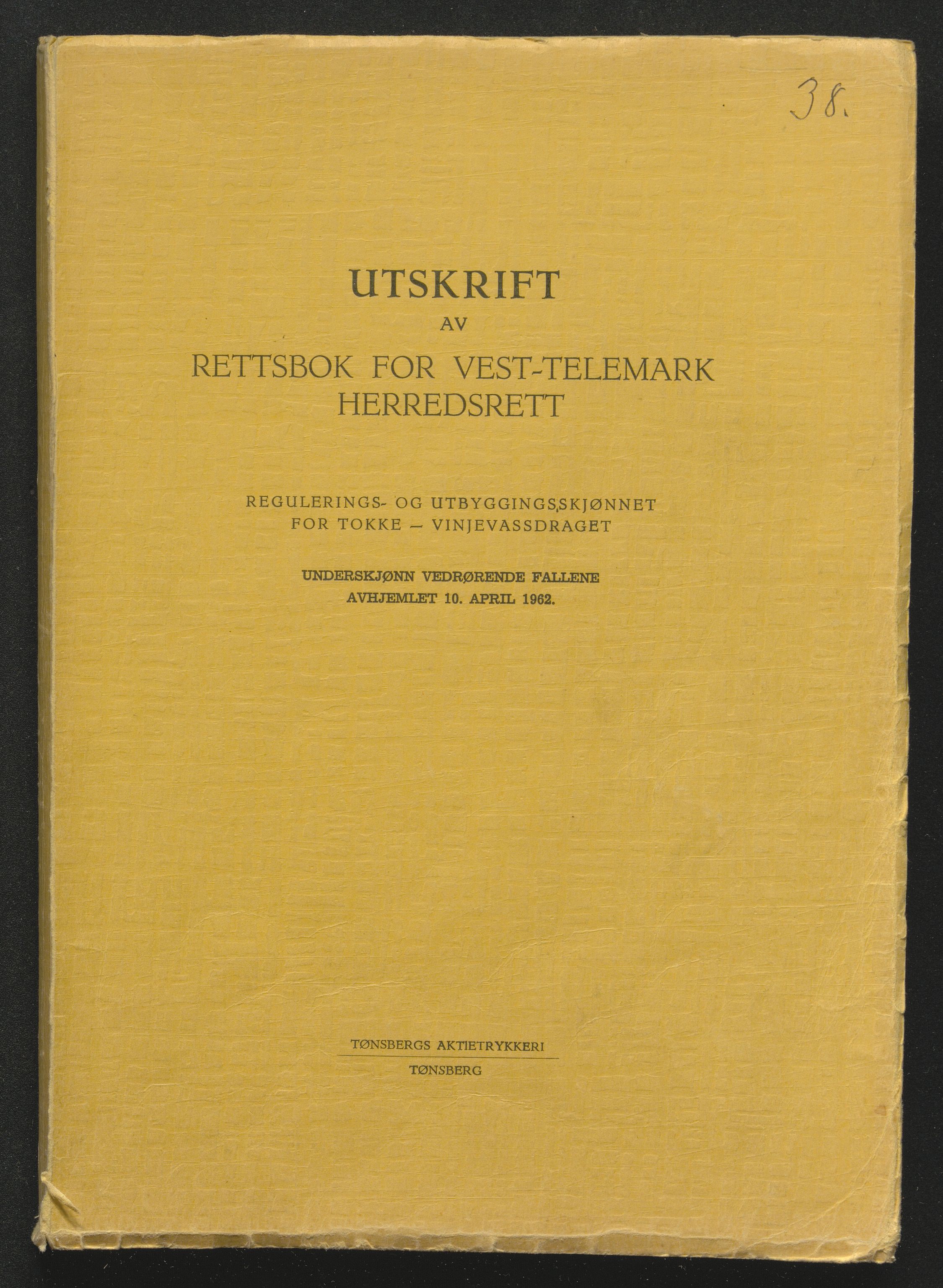 Vest-Telemark sorenskriveri, AV/SAKO-A-134/F/Fo/Foc/L0001: Tokke og Vinjevassdraget rettsbøker, 1954-1963, p. 864