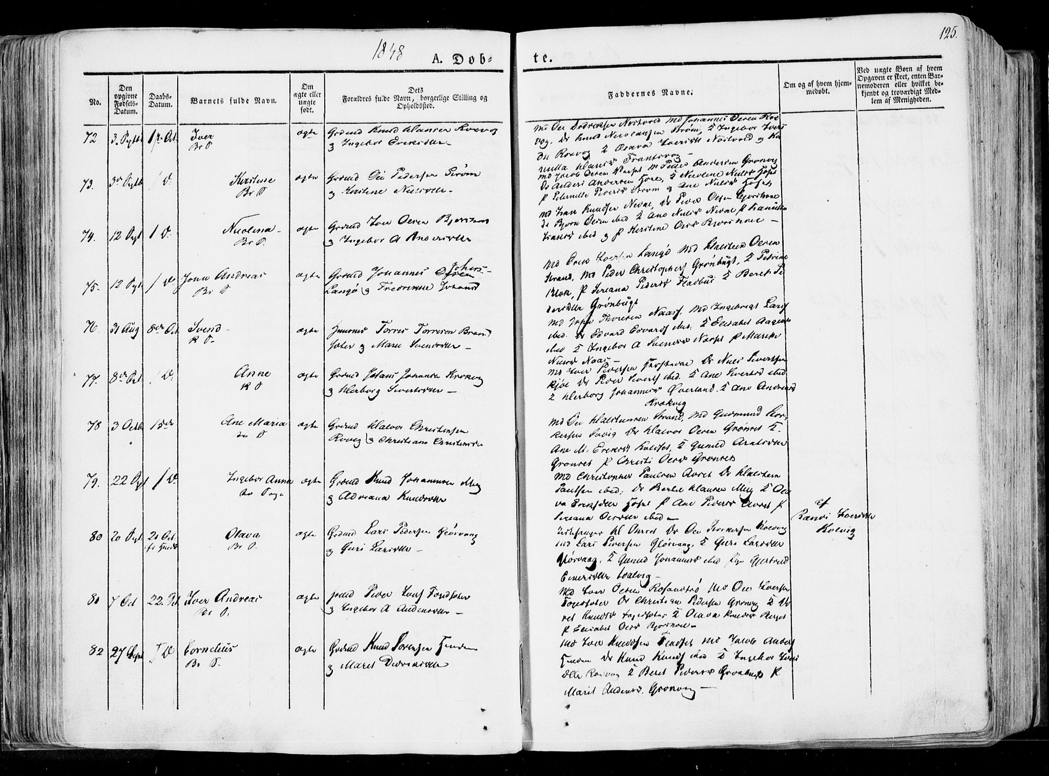 Ministerialprotokoller, klokkerbøker og fødselsregistre - Møre og Romsdal, SAT/A-1454/568/L0803: Parish register (official) no. 568A10, 1830-1853, p. 125