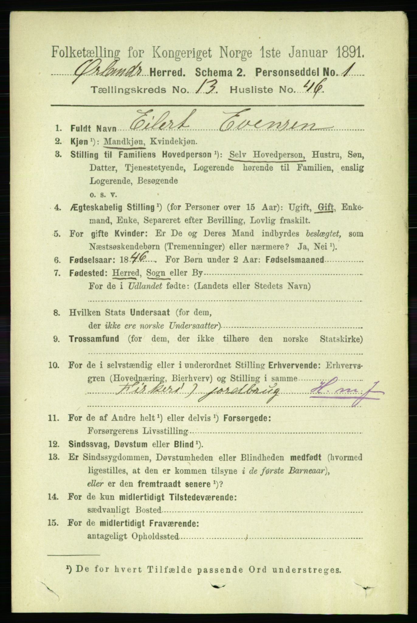 RA, 1891 census for 1621 Ørland, 1891, p. 6158