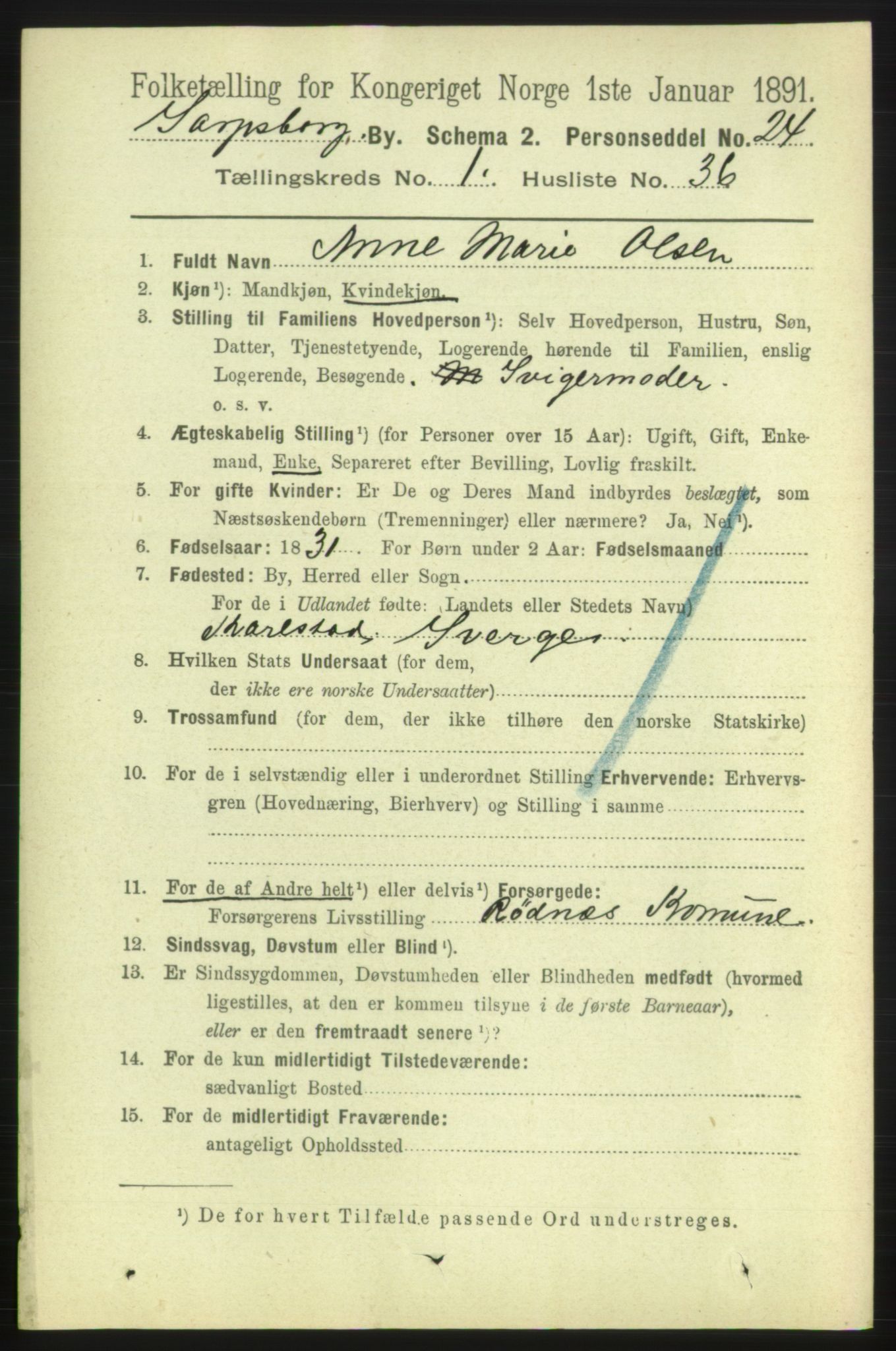 RA, 1891 census for 0102 Sarpsborg, 1891, p. 547