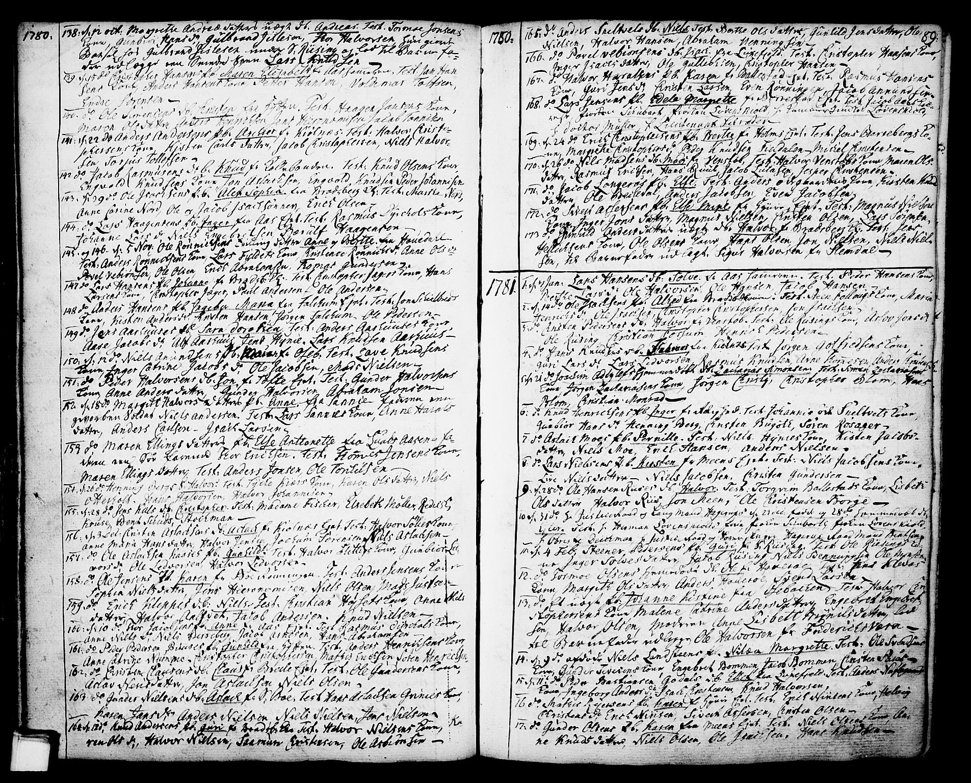 Gjerpen kirkebøker, SAKO/A-265/F/Fa/L0002: Parish register (official) no. I 2, 1747-1795, p. 89