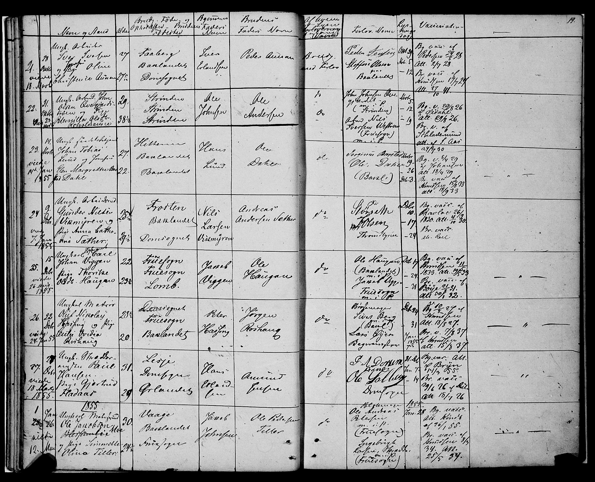 Ministerialprotokoller, klokkerbøker og fødselsregistre - Sør-Trøndelag, SAT/A-1456/604/L0187: Parish register (official) no. 604A08, 1847-1878, p. 19