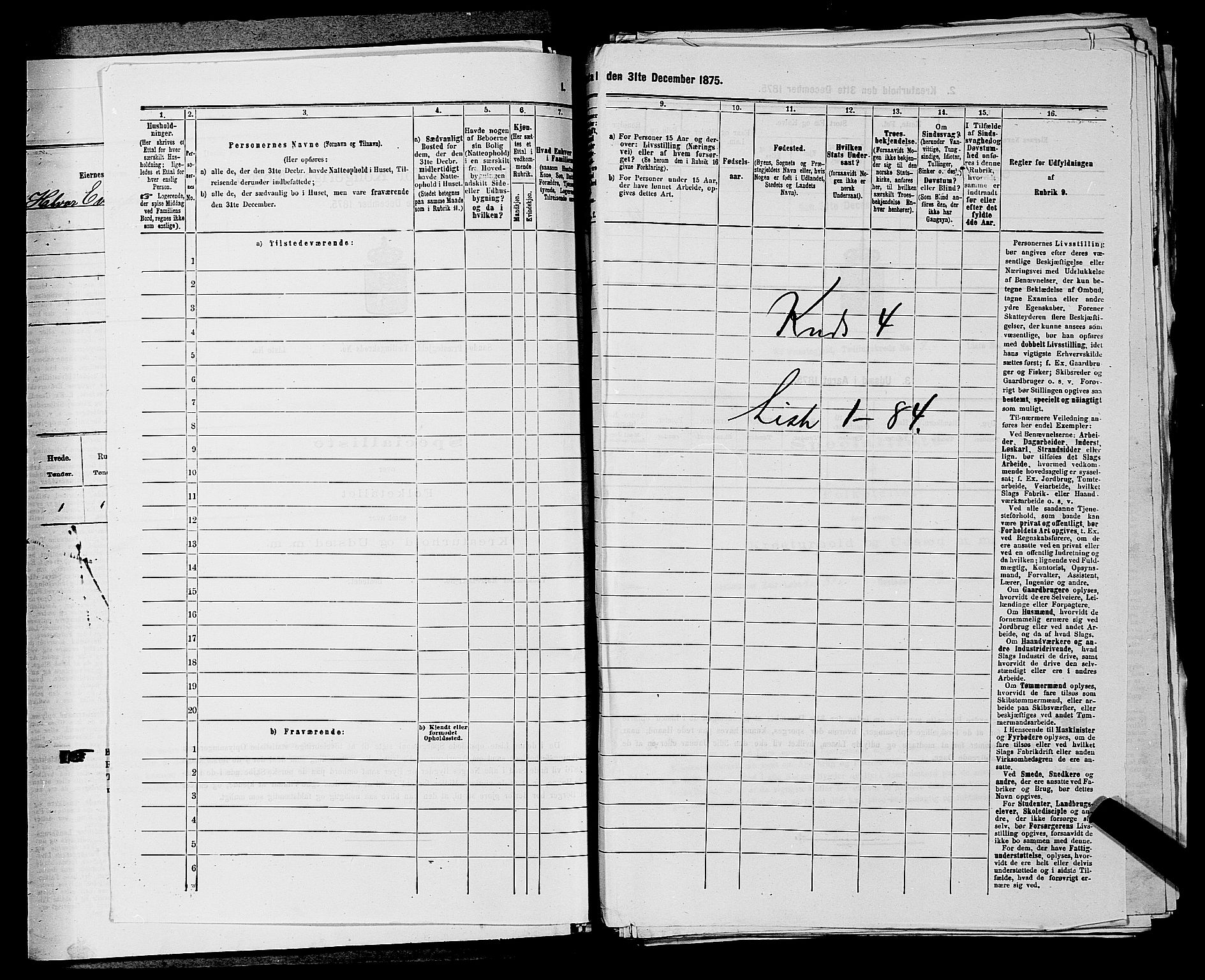 SAKO, 1875 census for 0821P Bø, 1875, p. 426