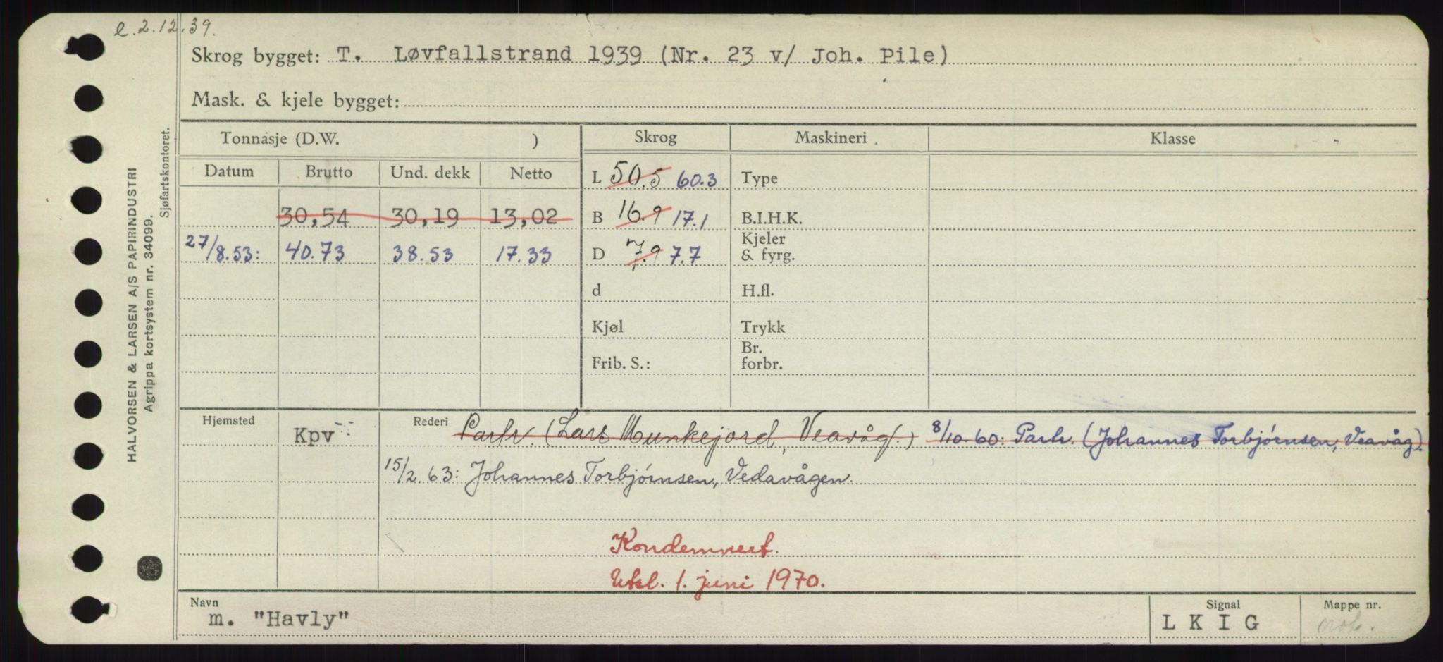 Sjøfartsdirektoratet med forløpere, Skipsmålingen, AV/RA-S-1627/H/Hd/L0014: Fartøy, H-Havl, p. 619