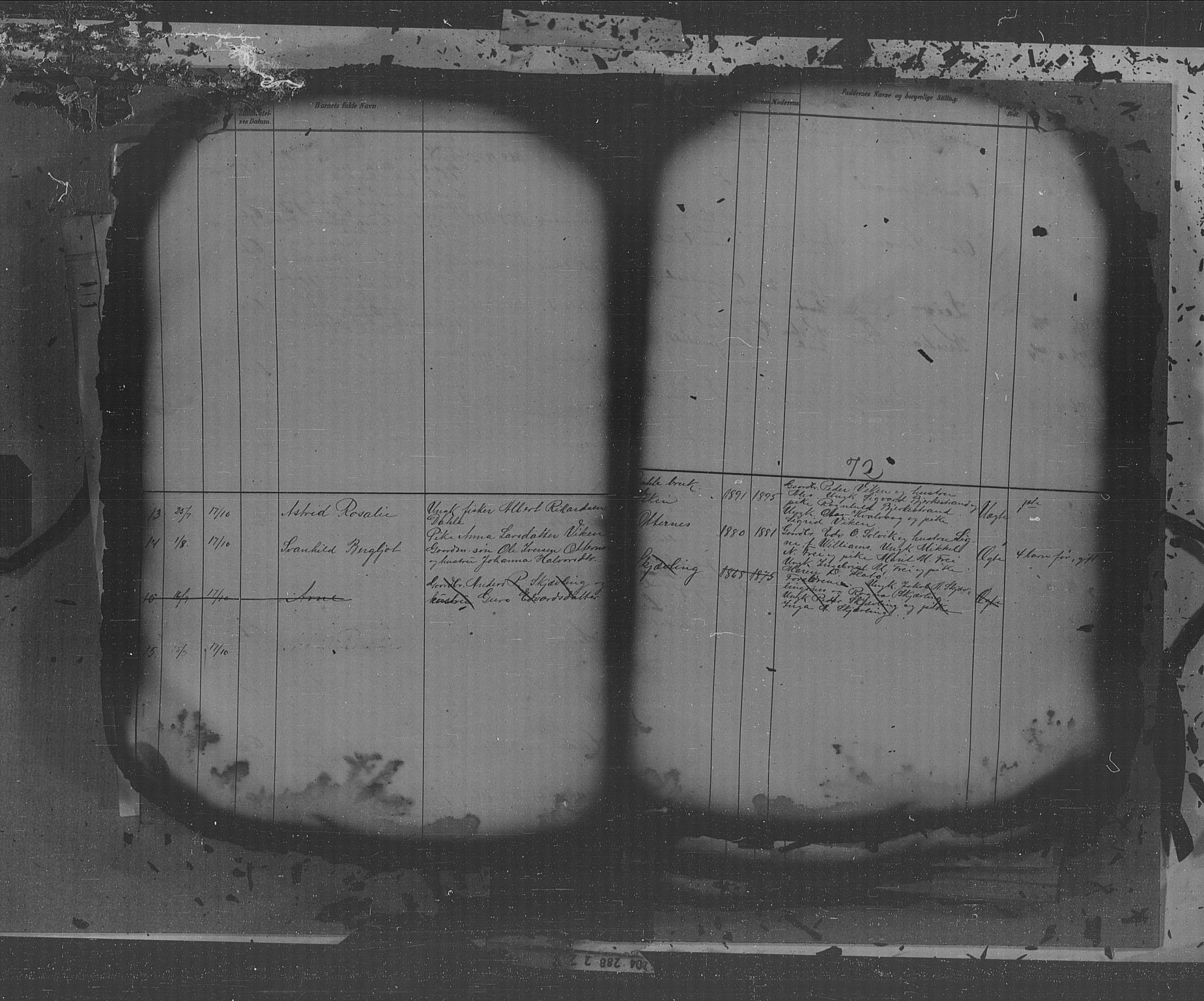 Kristiansund sokneprestkontor, AV/SAT-A-1068/1/I/I1: Parish register (copy) no. 31, 1880-1918, p. 72