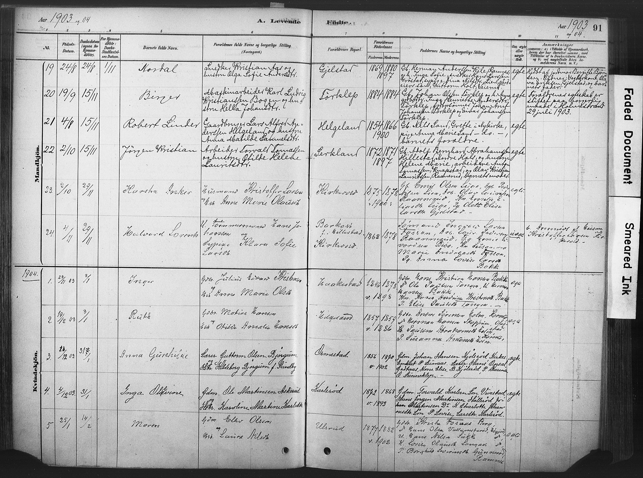 Våle kirkebøker, AV/SAKO-A-334/F/Fa/L0011: Parish register (official) no. I 11, 1878-1906, p. 91