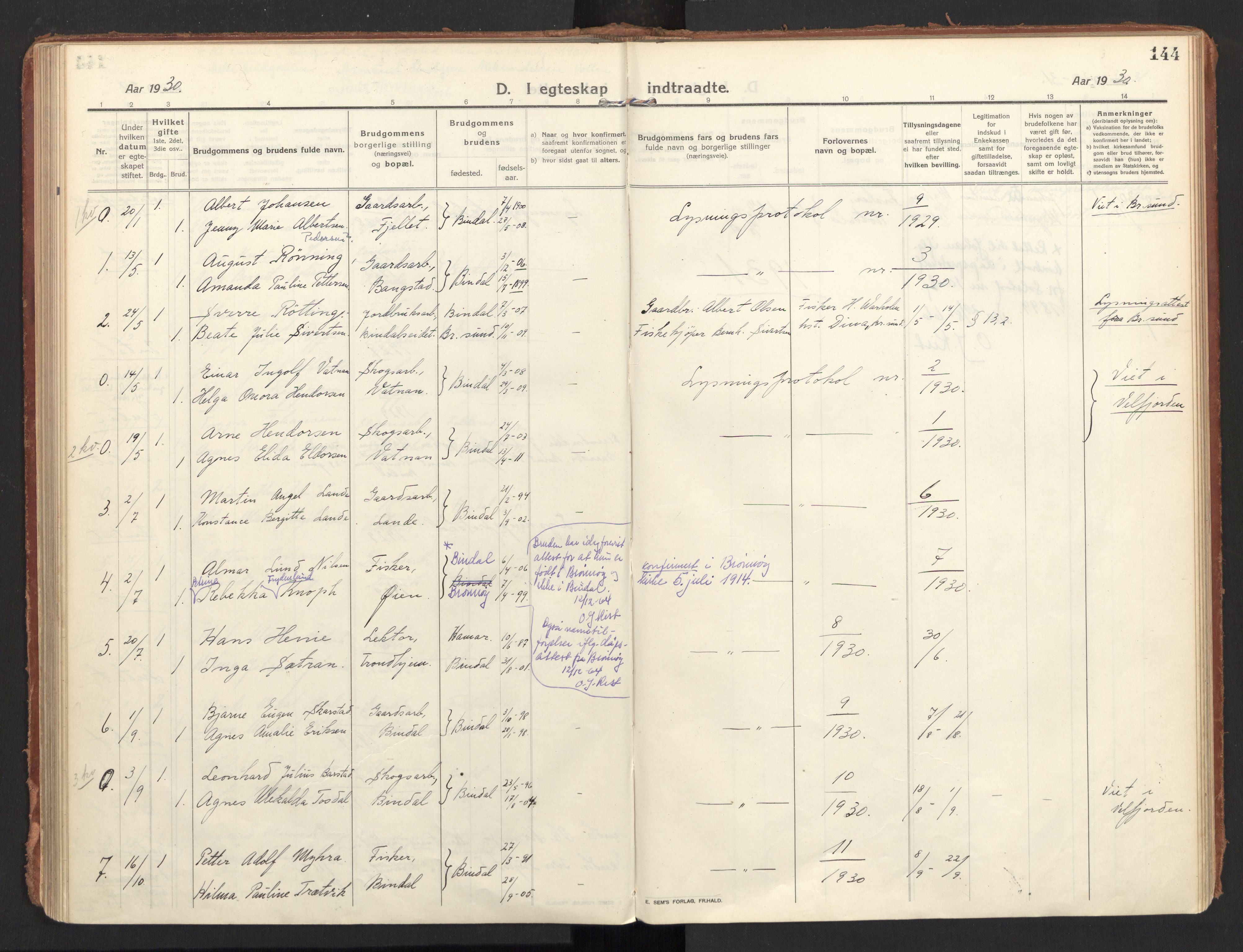 Ministerialprotokoller, klokkerbøker og fødselsregistre - Nordland, SAT/A-1459/810/L0156: Parish register (official) no. 810A15, 1915-1930, p. 144