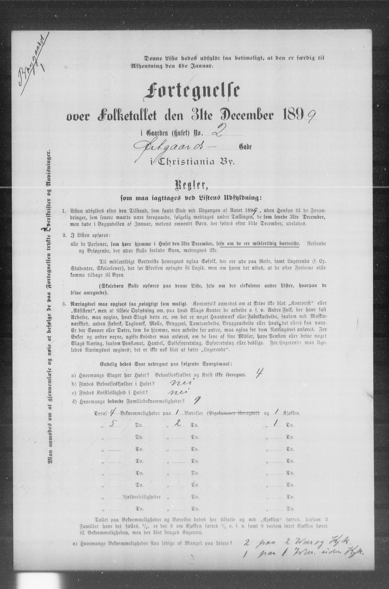 OBA, Municipal Census 1899 for Kristiania, 1899, p. 16545