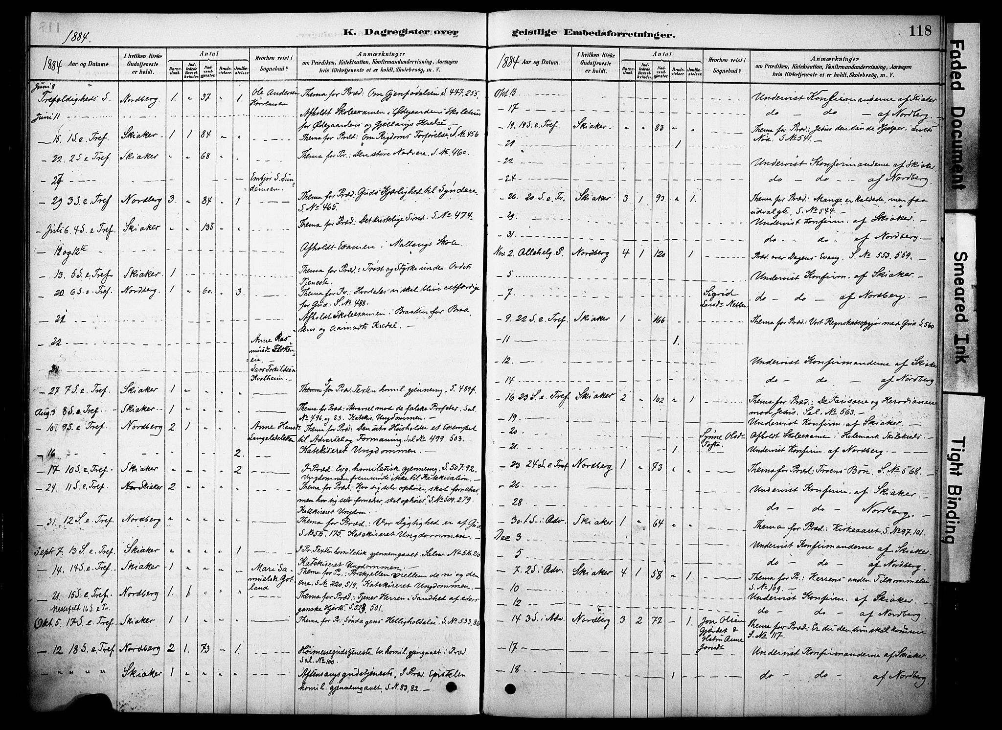 Skjåk prestekontor, SAH/PREST-072/H/Ha/Haa/L0002: Parish register (official) no. 2, 1878-1907, p. 118