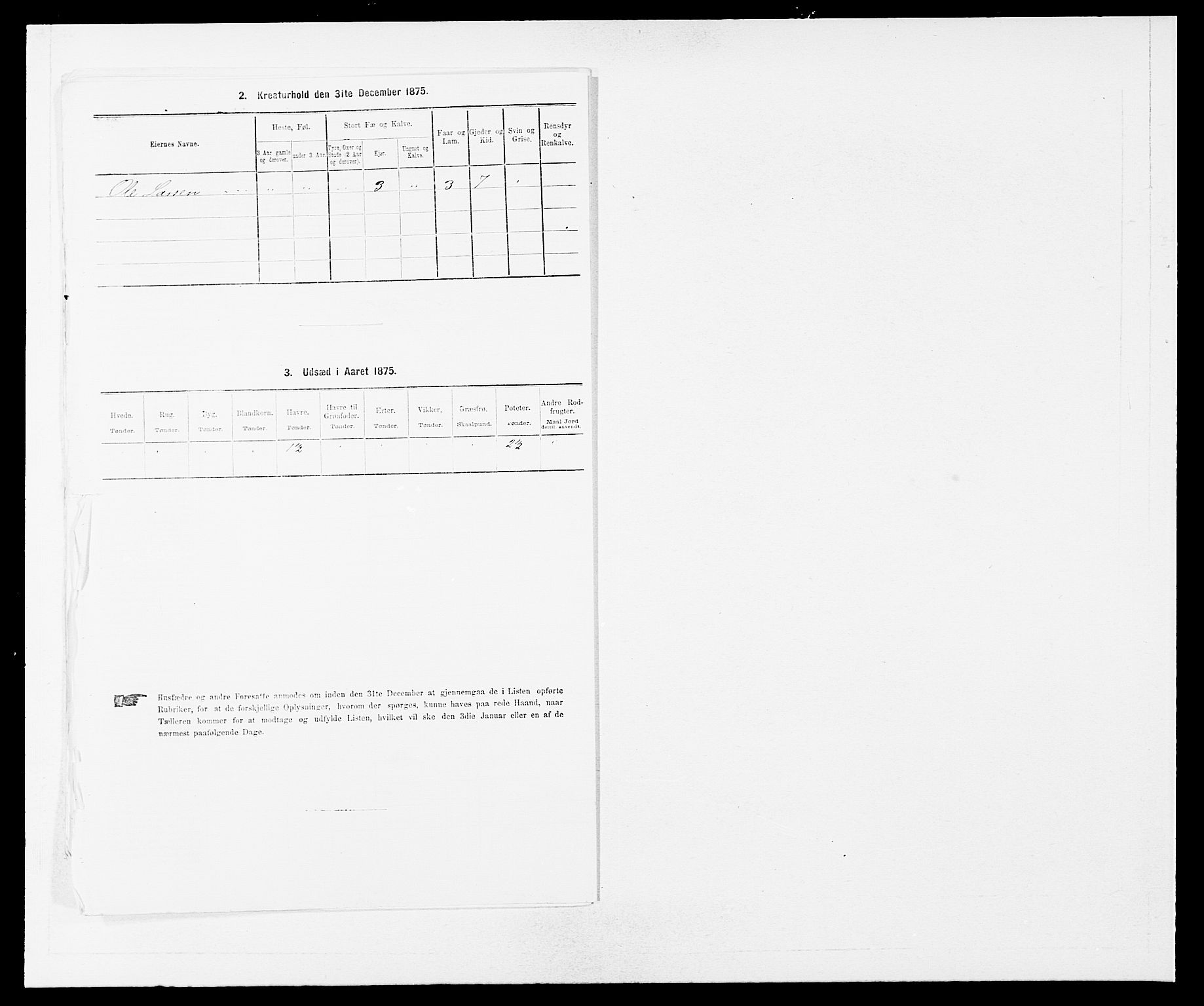 SAB, 1875 census for 1249P Fana, 1875, p. 1018