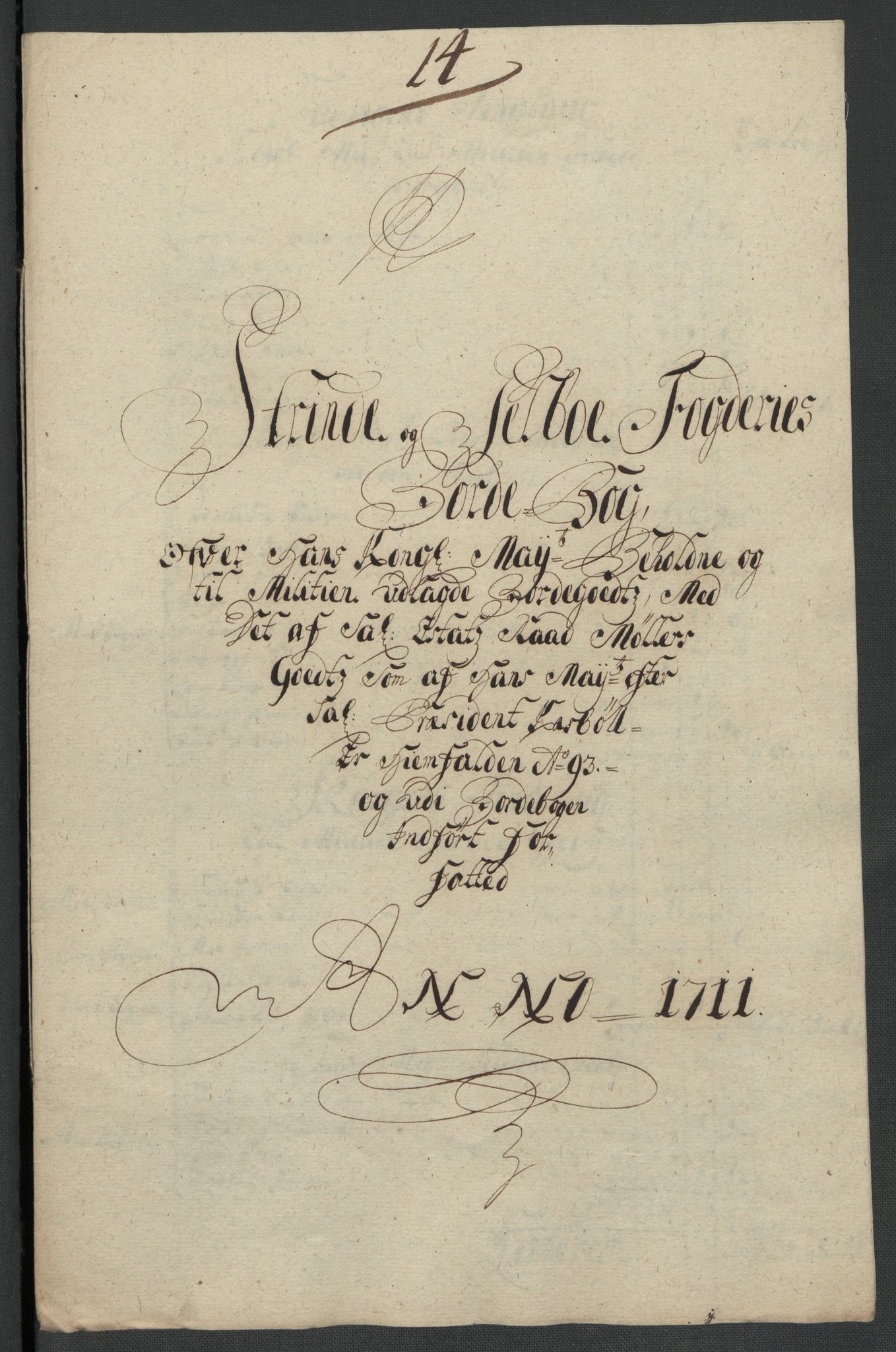 Rentekammeret inntil 1814, Reviderte regnskaper, Fogderegnskap, AV/RA-EA-4092/R61/L4112: Fogderegnskap Strinda og Selbu, 1711, p. 127