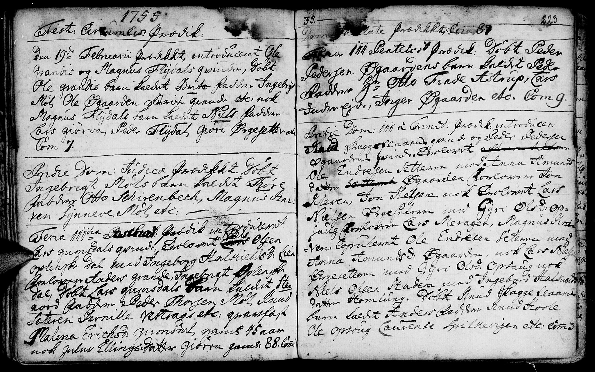 Ministerialprotokoller, klokkerbøker og fødselsregistre - Møre og Romsdal, SAT/A-1454/519/L0242: Parish register (official) no. 519A01 /3, 1736-1761, p. 223