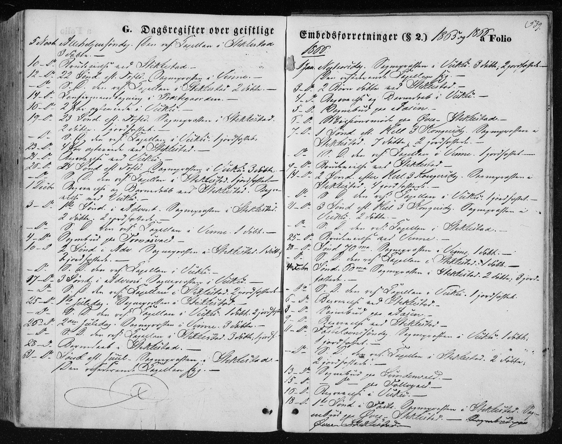Ministerialprotokoller, klokkerbøker og fødselsregistre - Nord-Trøndelag, SAT/A-1458/723/L0241: Parish register (official) no. 723A10, 1860-1869, p. 539