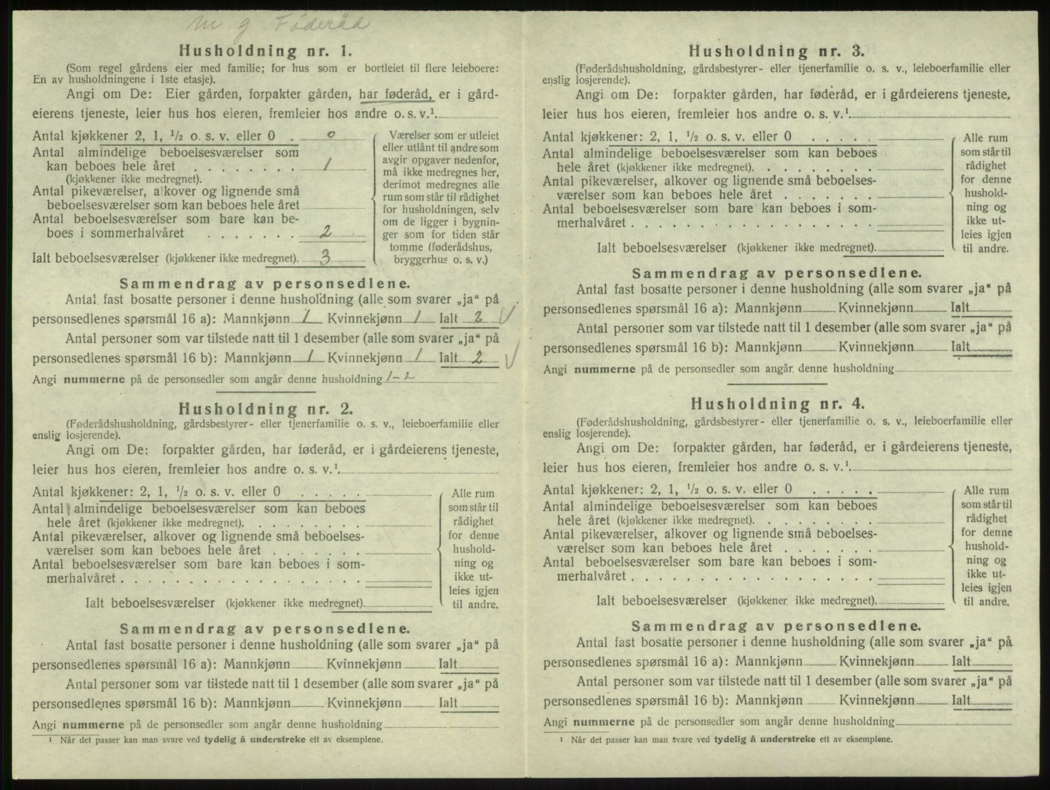 SAB, 1920 census for Hyllestad, 1920, p. 681