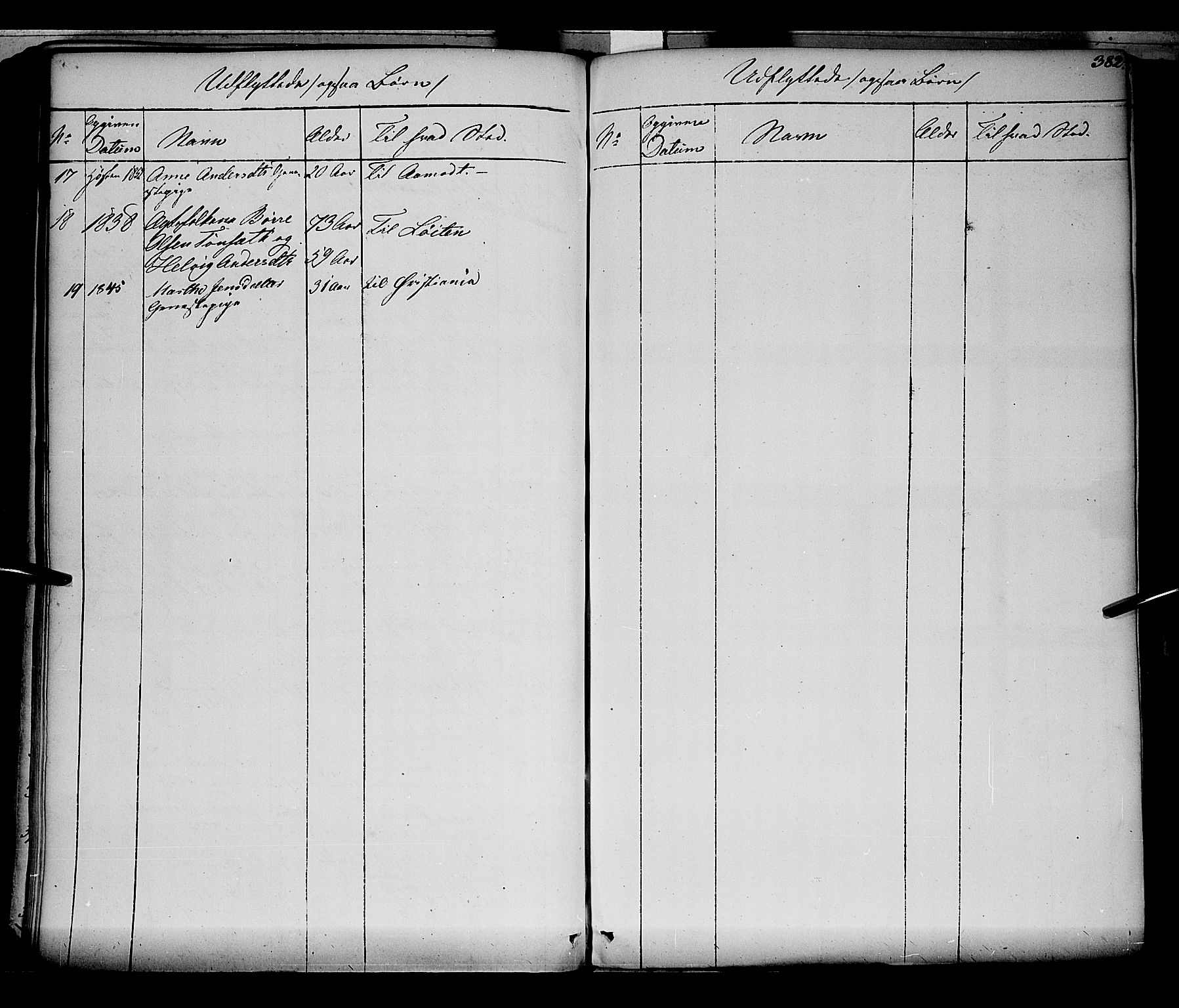 Vang prestekontor, Hedmark, SAH/PREST-008/H/Ha/Haa/L0010: Parish register (official) no. 10, 1841-1855, p. 382