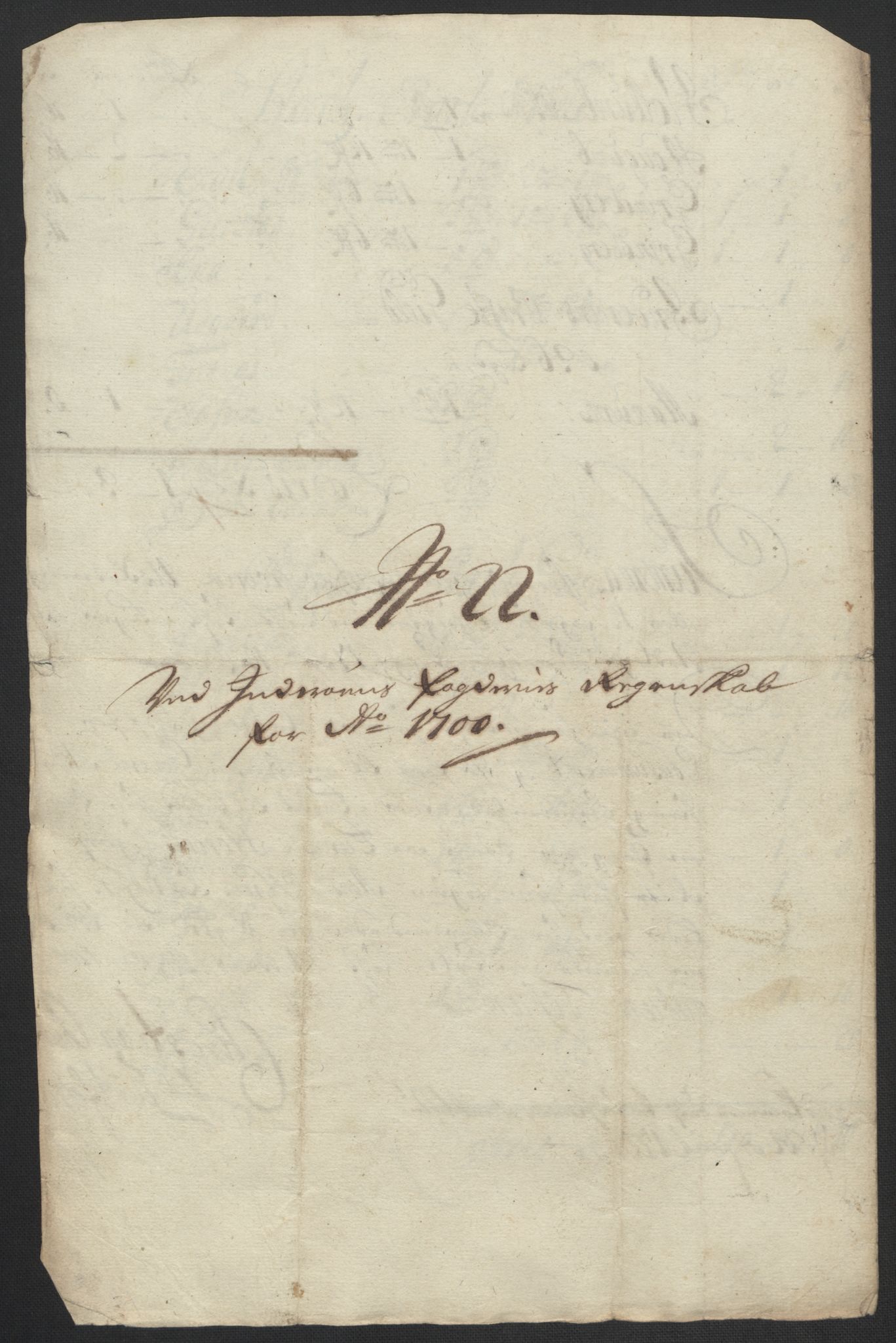 Rentekammeret inntil 1814, Reviderte regnskaper, Fogderegnskap, RA/EA-4092/R63/L4311: Fogderegnskap Inderøy, 1700, p. 198