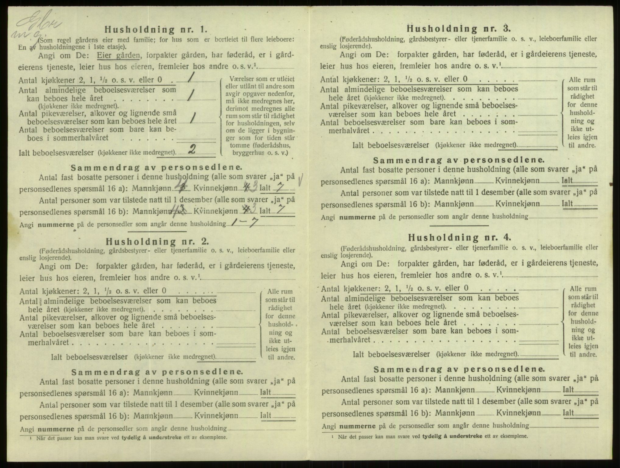 SAB, 1920 census for Eid, 1920, p. 436