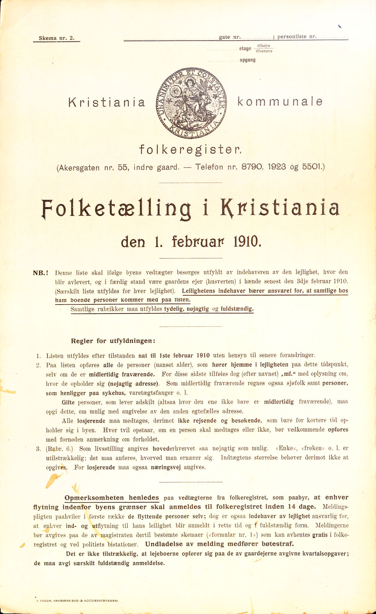 OBA, Municipal Census 1910 for Kristiania, 1910, p. 2902