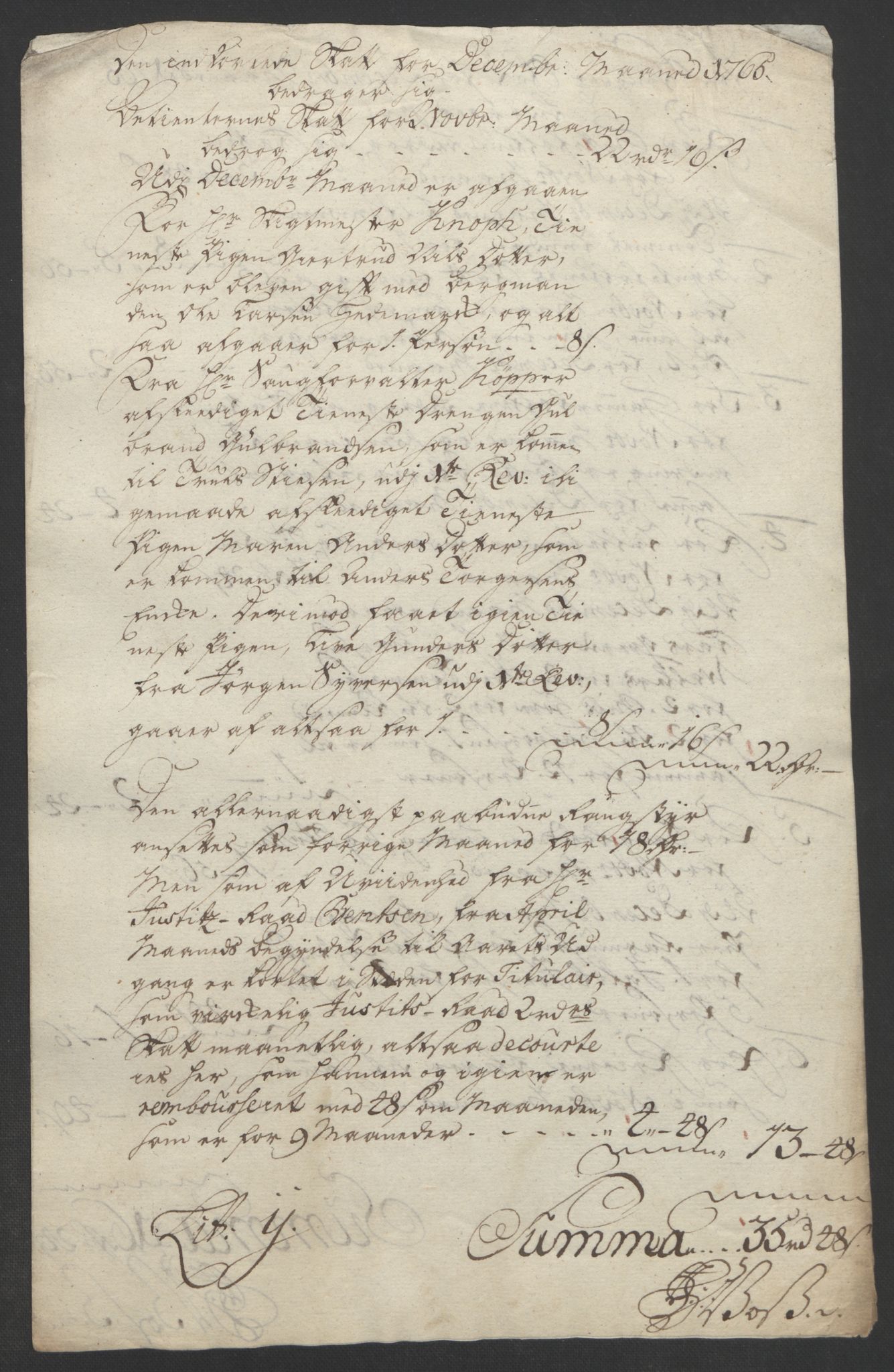 Rentekammeret inntil 1814, Reviderte regnskaper, Bergverksregnskaper, AV/RA-EA-3222/R/Rc/Rca/L0843: Ekstraskatt, 1762-1765, p. 1112