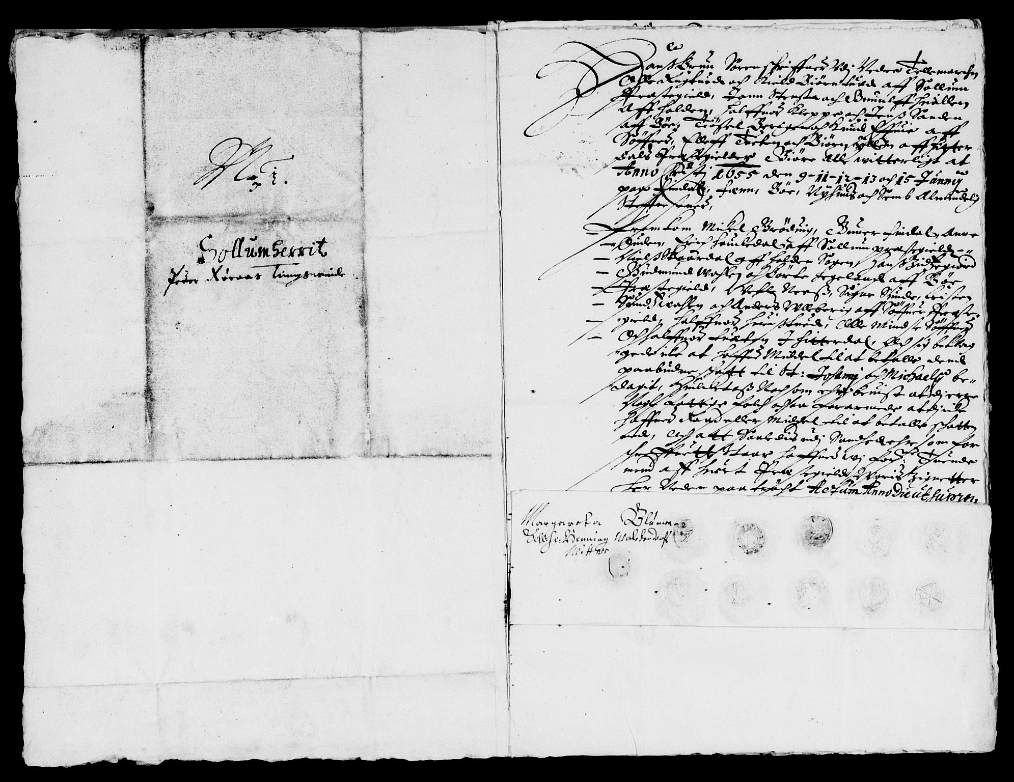 Rentekammeret inntil 1814, Reviderte regnskaper, Lensregnskaper, AV/RA-EA-5023/R/Rb/Rbp/L0042: Bratsberg len, 1655-1657