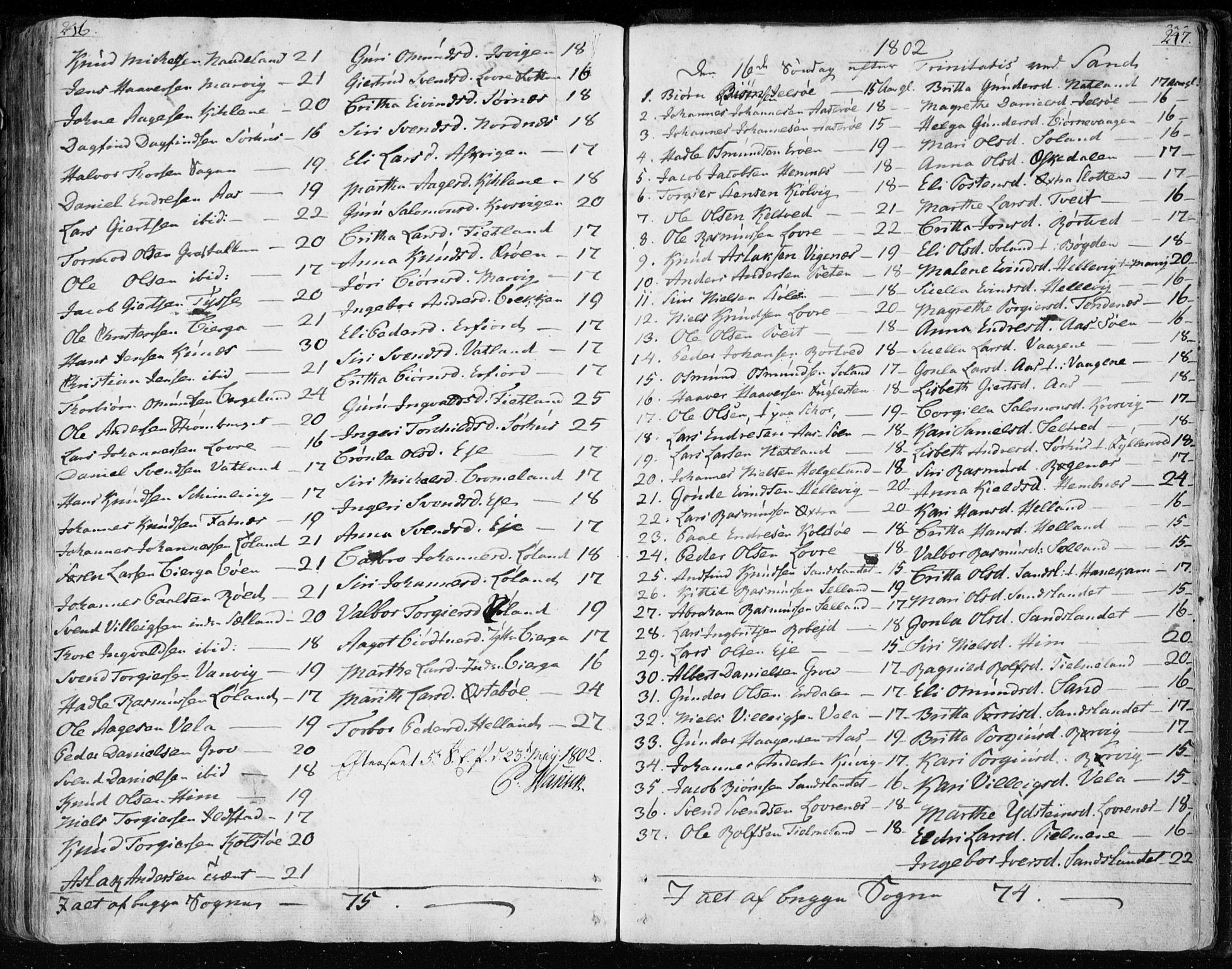 Jelsa sokneprestkontor, SAST/A-101842/01/IV: Parish register (official) no. A 4, 1796-1816, p. 246-247