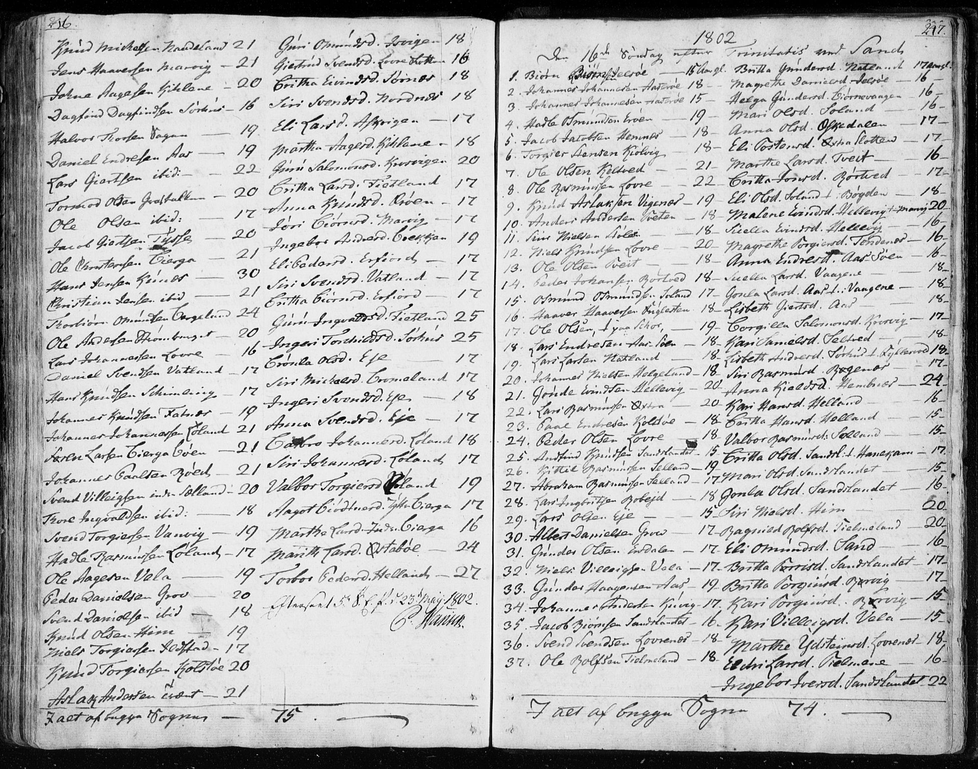 Jelsa sokneprestkontor, AV/SAST-A-101842/01/IV: Parish register (official) no. A 4, 1796-1816, p. 246-247